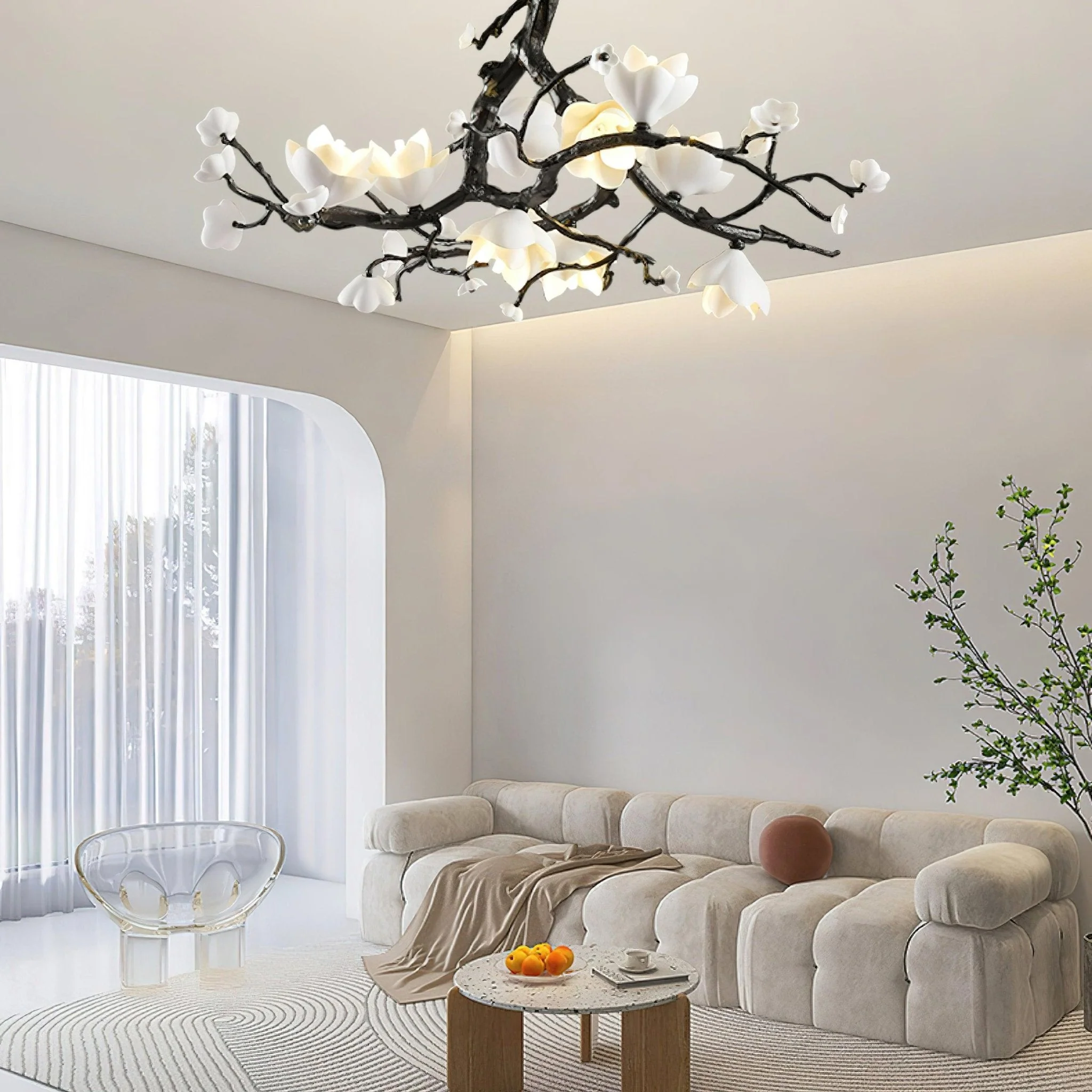 Lustra Pendant Lamp Black Copper Tree Wild Fruits - Image 2
