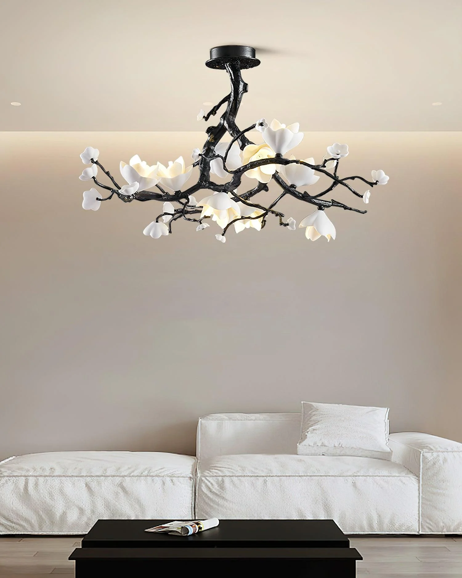 Lustra Pendant Lamp Black Copper Tree Wild Fruits - Image 6