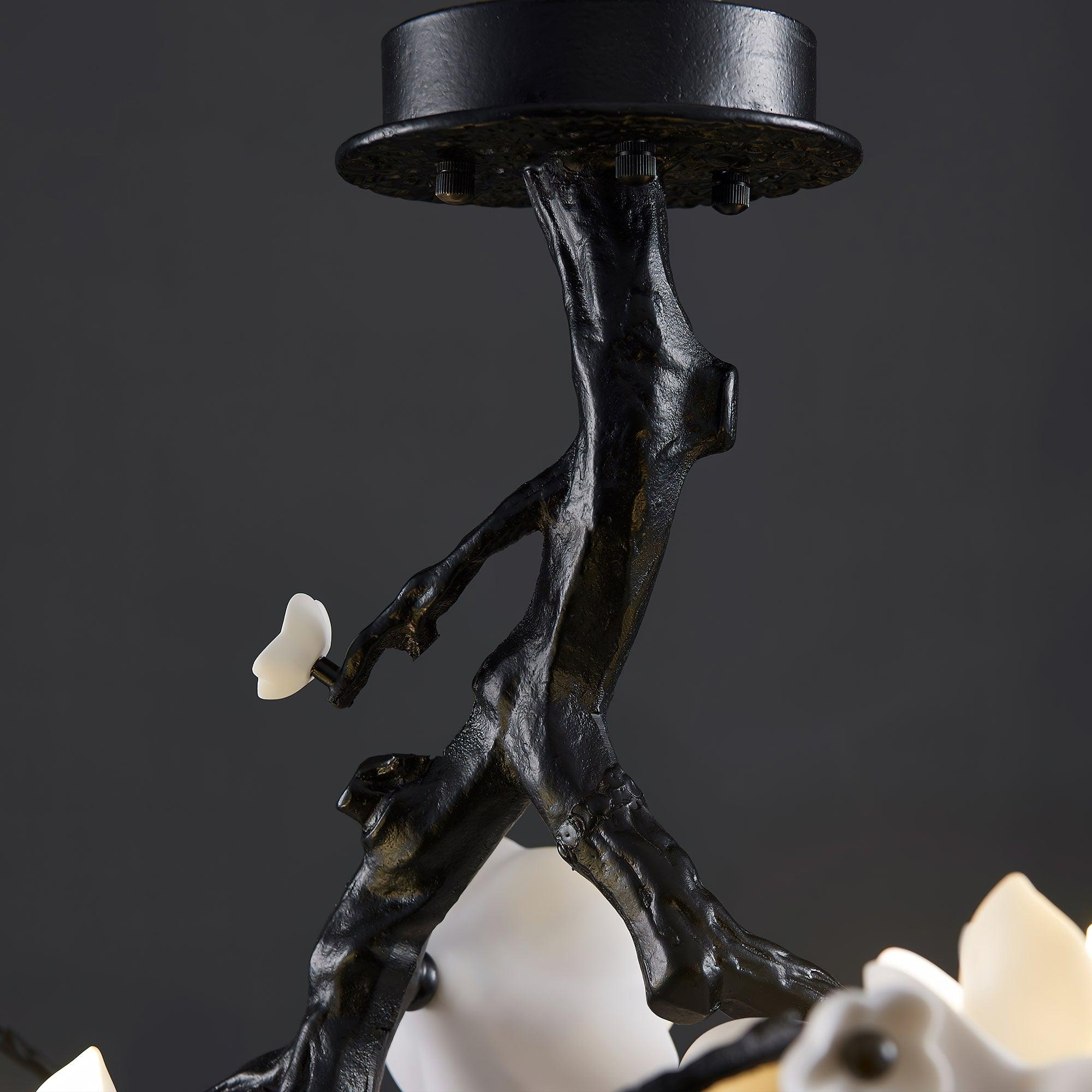 Lustra Pendant Lamp Black Copper Tree Wild Fruits - Image 9