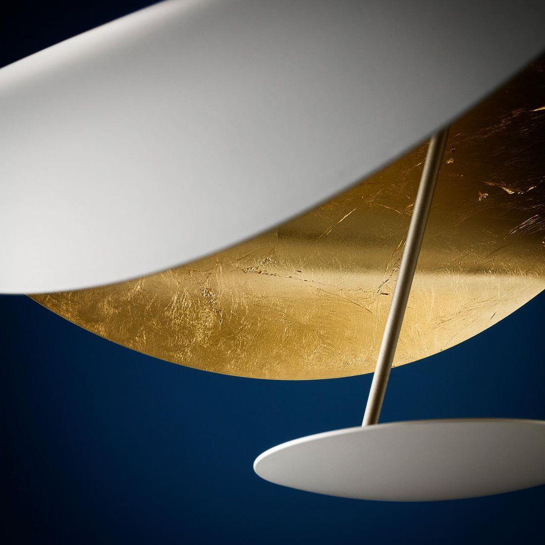 Lustra Pendant Lamp Black Gold Curved Shade - Image 25