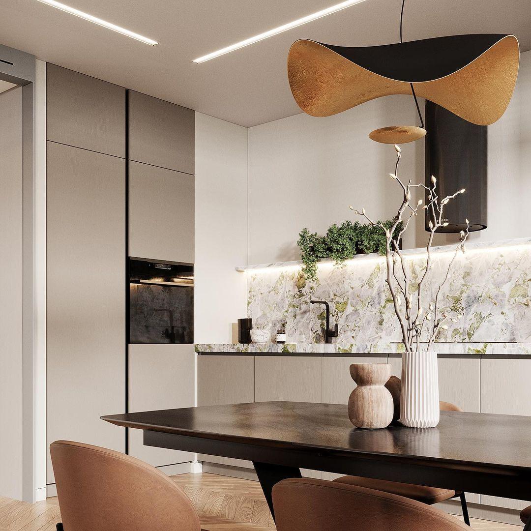 Lustra Pendant Lamp Black Gold Curved Shade - Image 29
