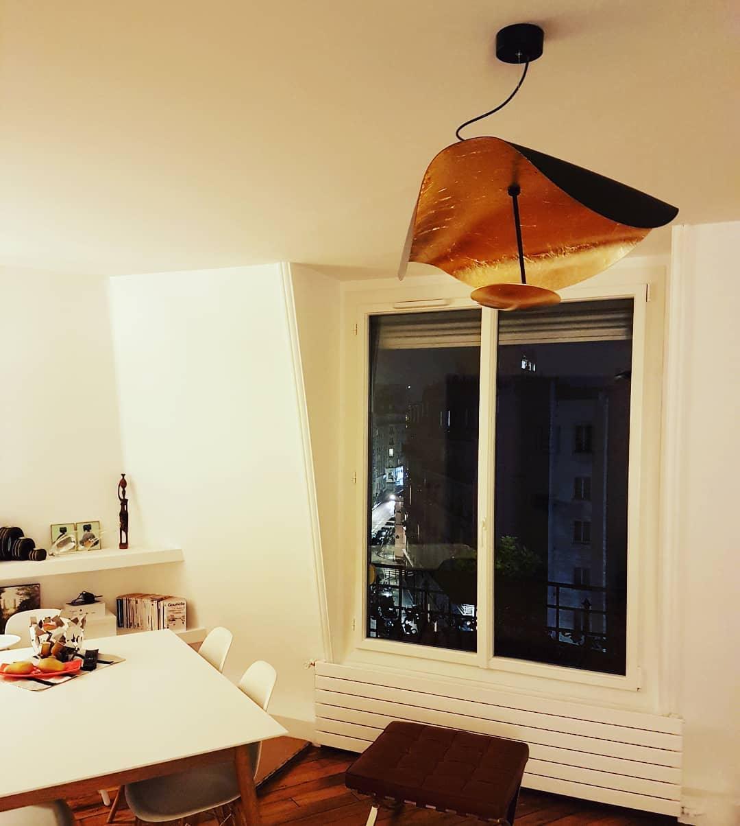 Lustra Pendant Lamp Black Gold Curved Shade - Image 39