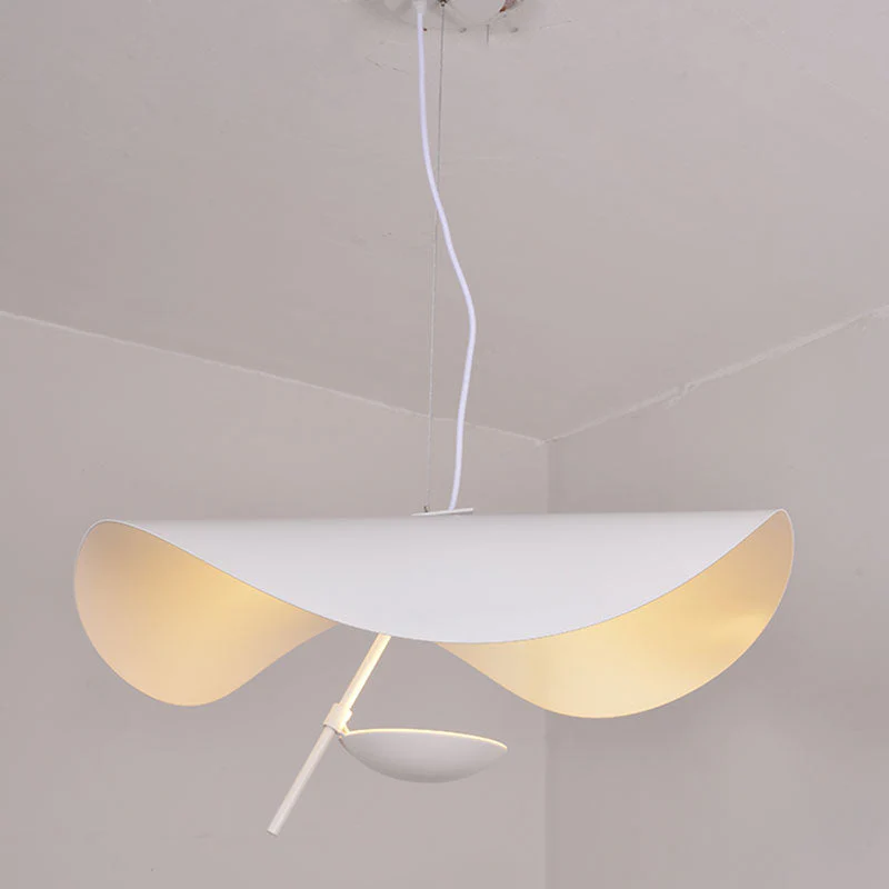 Lustra Pendant Lamp Black Gold Curved Shade - Image 45