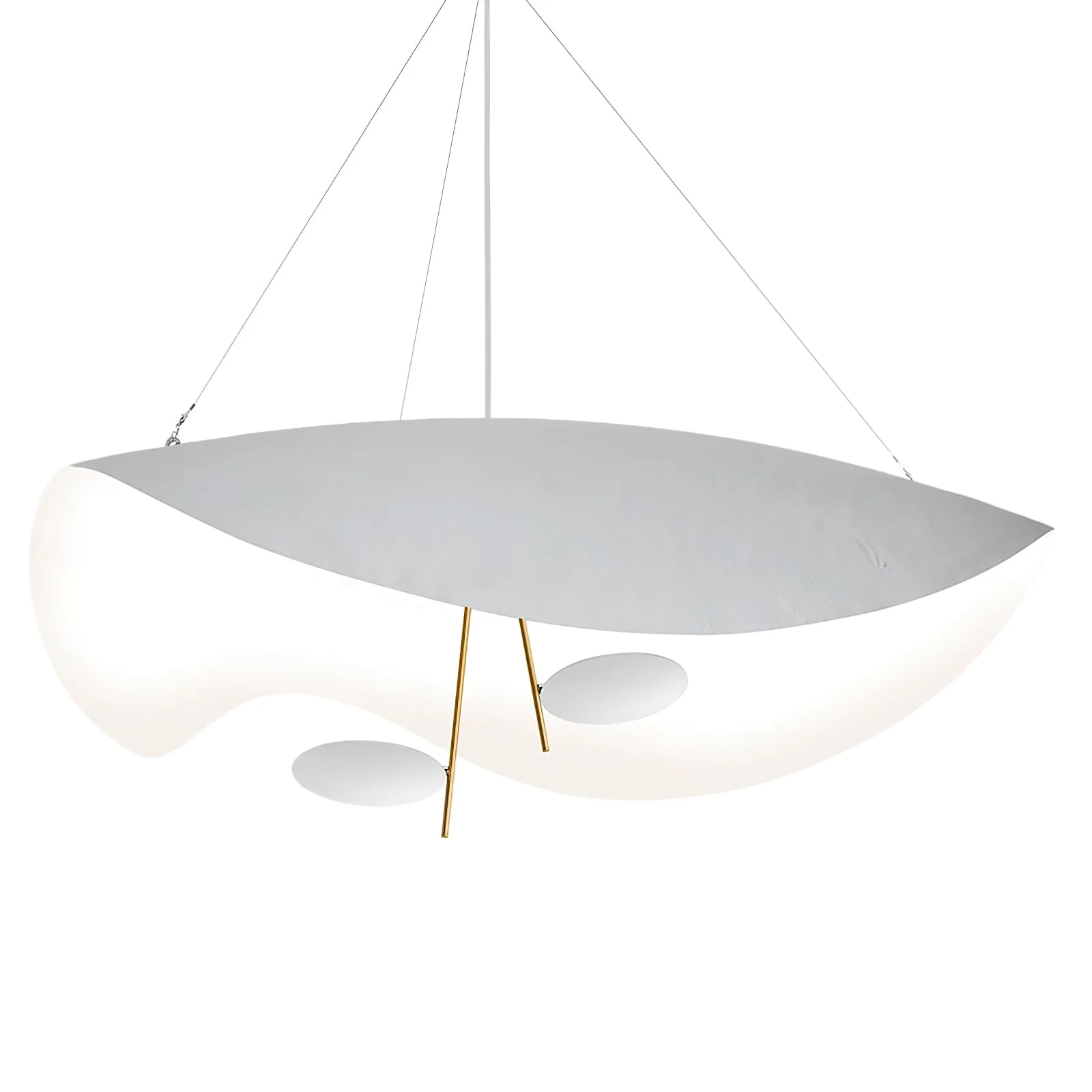 Lustra Pendant Lamp Black Gold Curved Shade - Image 74