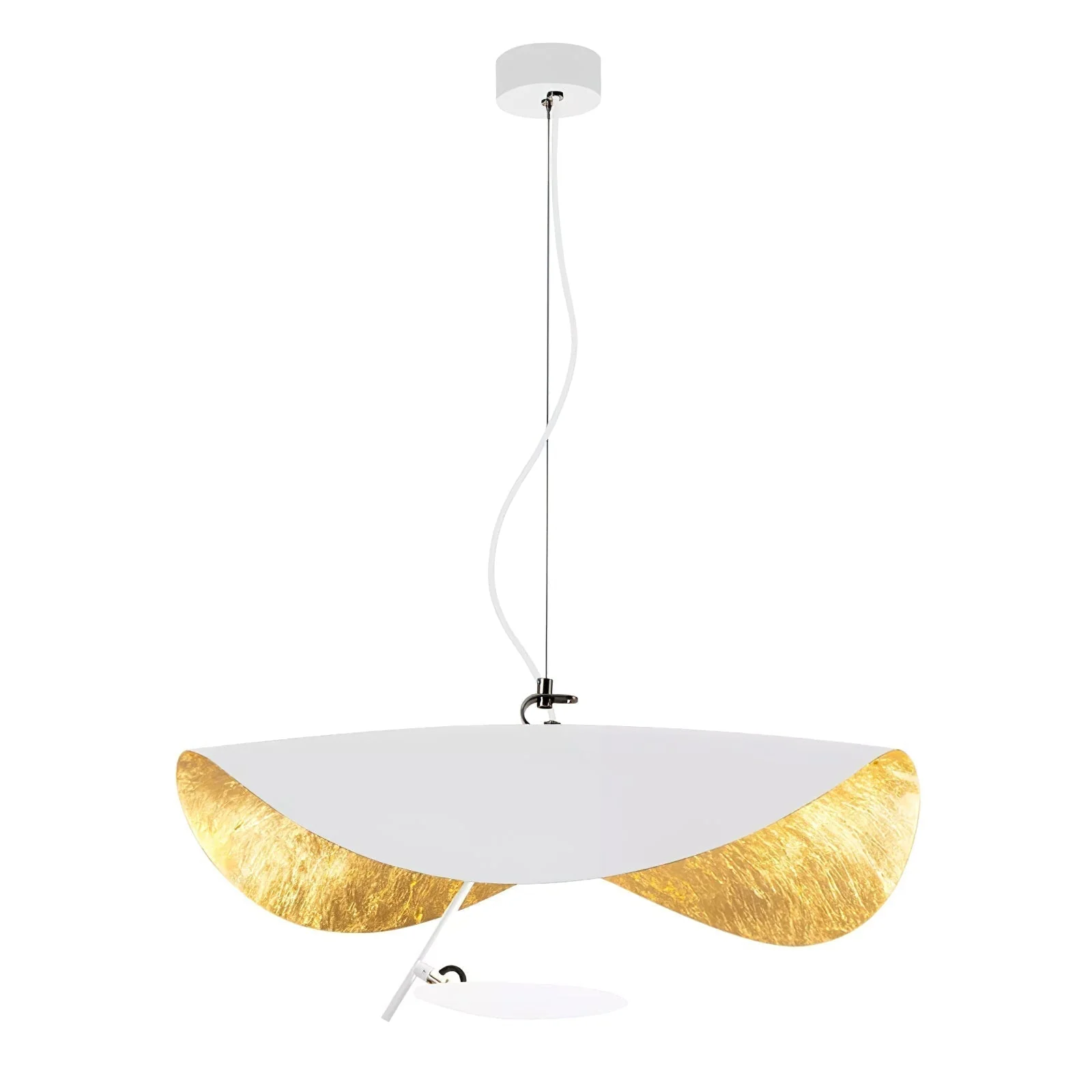 Lustra Pendant Lamp Black Gold Curved Shade - Image 79