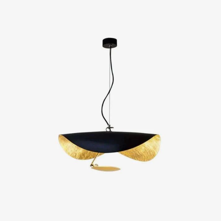 Lustra Pendant Lamp Black Gold Curved Shade - Image 98