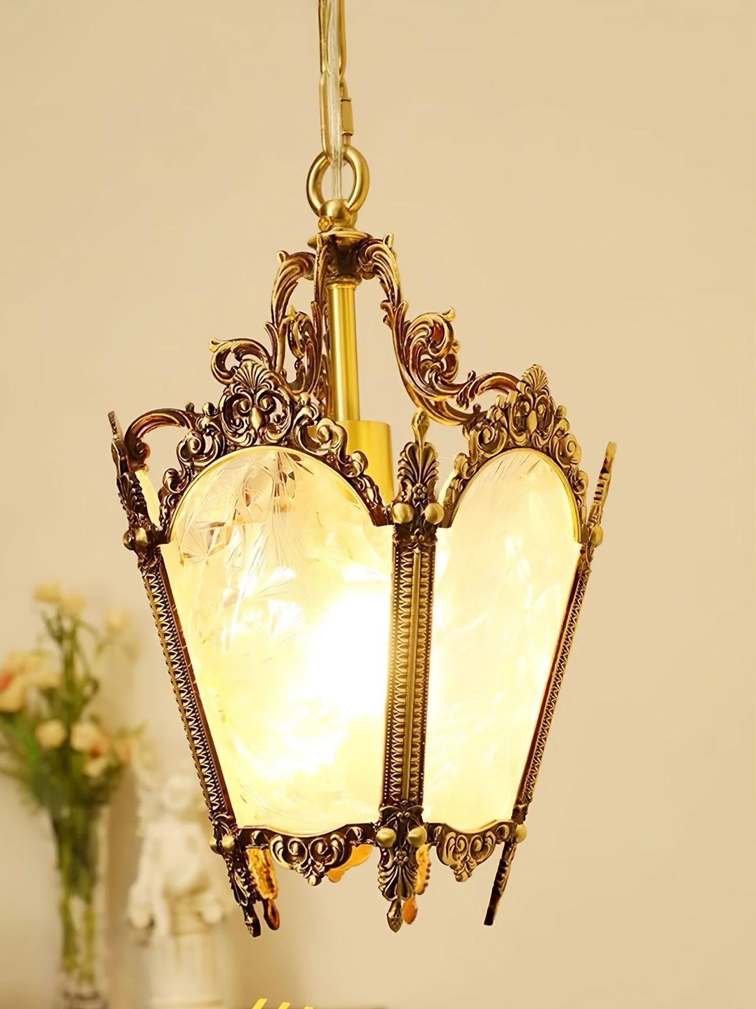 Lustra Pendant Lamp Brass Empire Antique Elegant - Image 18