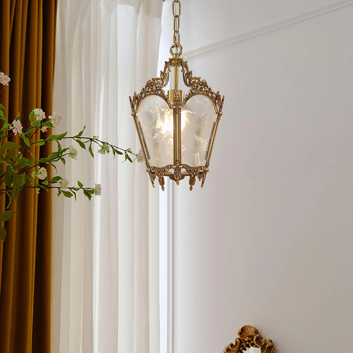Lustra Pendant Lamp Brass Empire Antique Elegant - Image 19