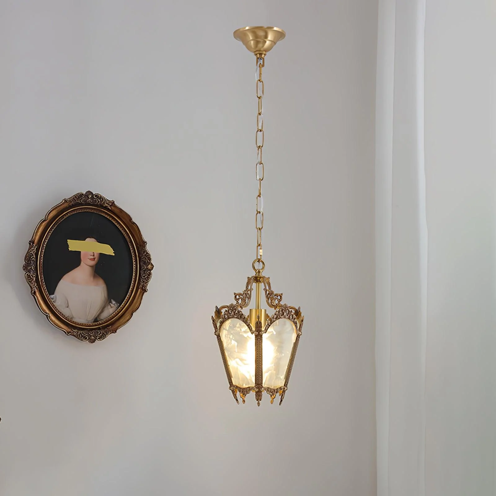 Lustra Pendant Lamp Brass Empire Antique Elegant - Image 2