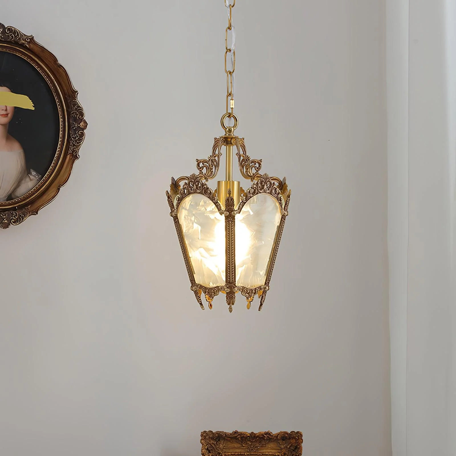 Lustra Pendant Lamp Brass Empire Antique Elegant - Image 25