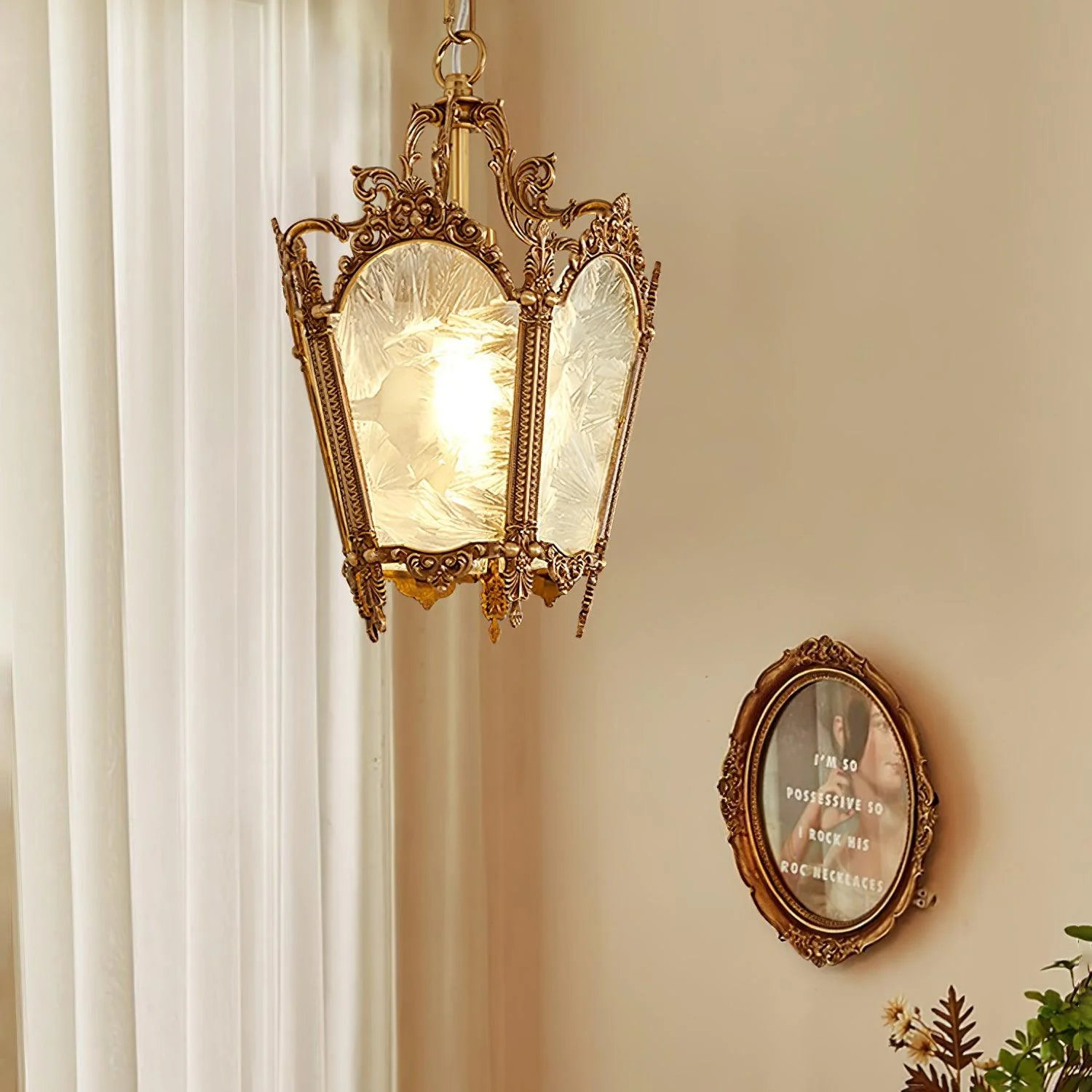Lustra Pendant Lamp Brass Empire Antique Elegant - Image 27
