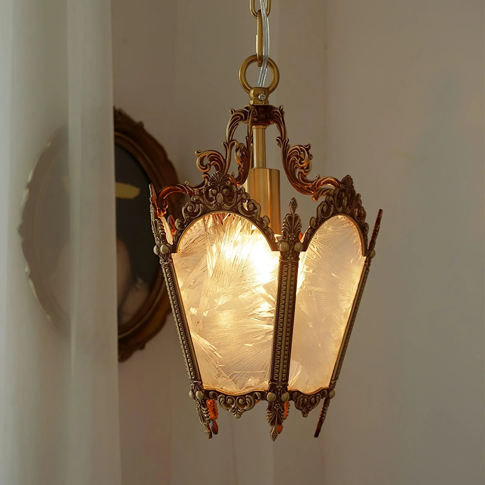 Lustra Pendant Lamp Brass Empire Antique Elegant - Image 33