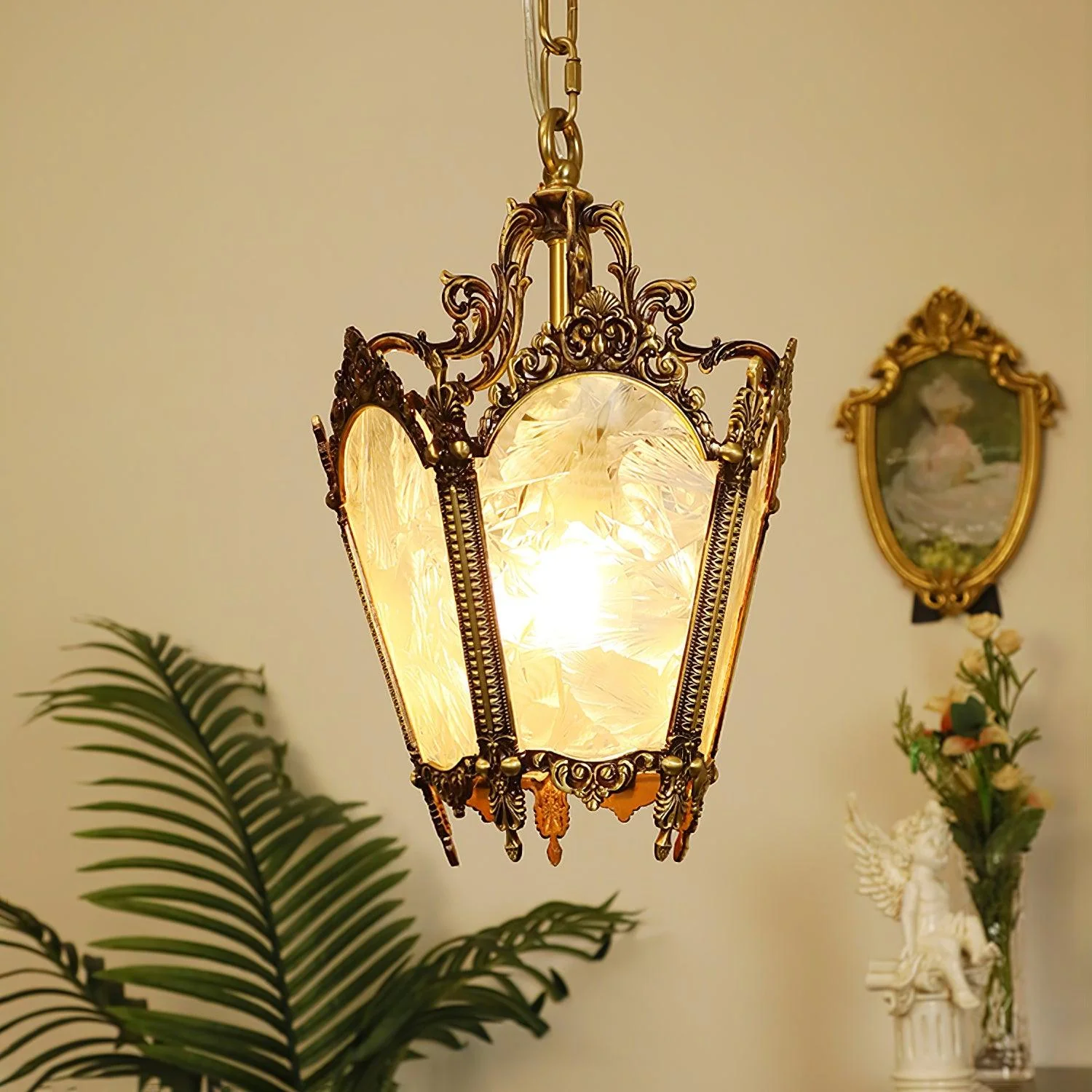 Lustra Pendant Lamp Brass Empire Antique Elegant - Image 4