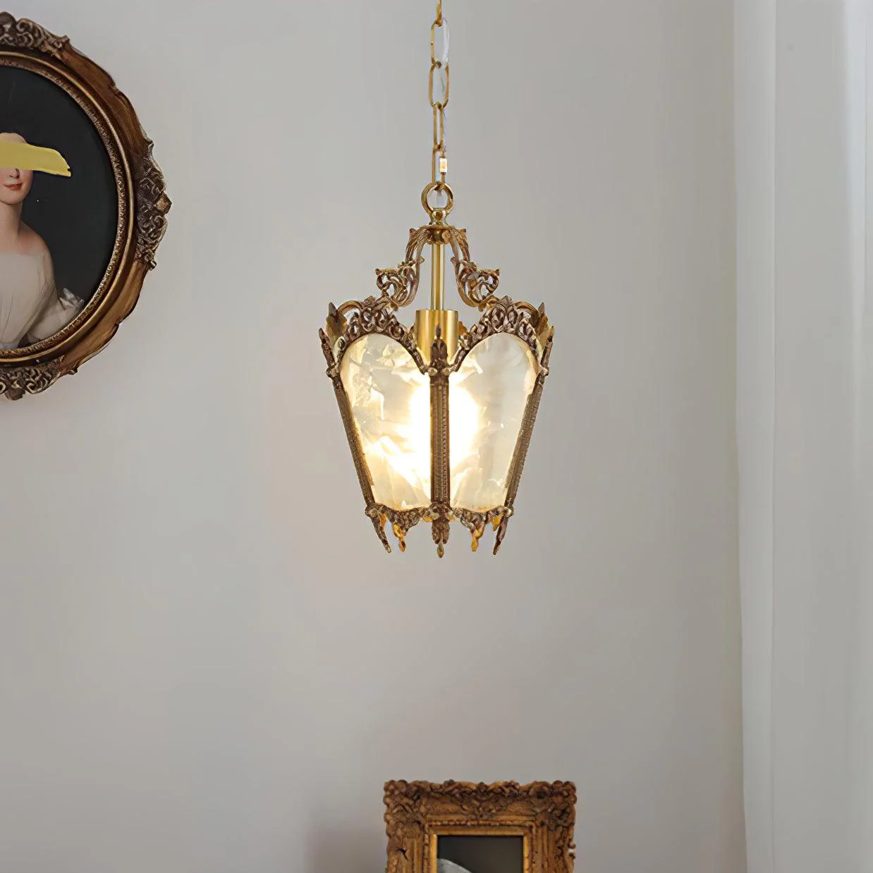 Lustra Pendant Lamp Brass Empire Antique Elegant - Image 6
