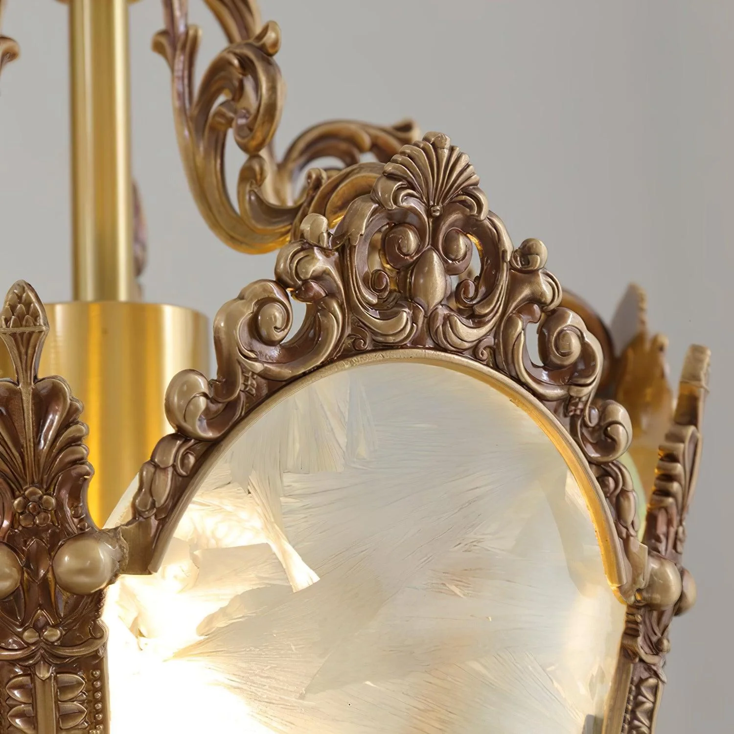 Lustra Pendant Lamp Brass Empire Antique Elegant - Image 7