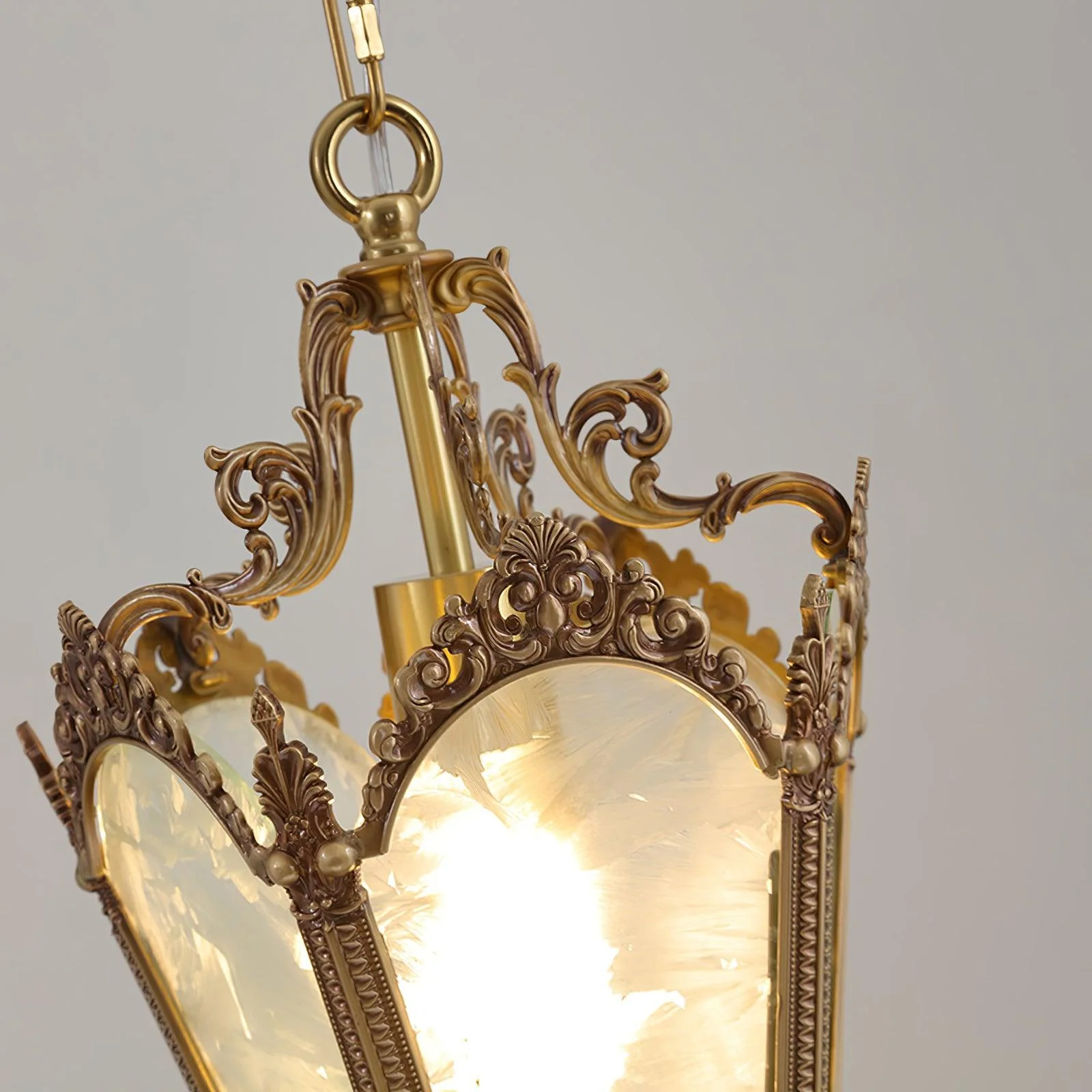 Lustra Pendant Lamp Brass Empire Antique Elegant - Image 8