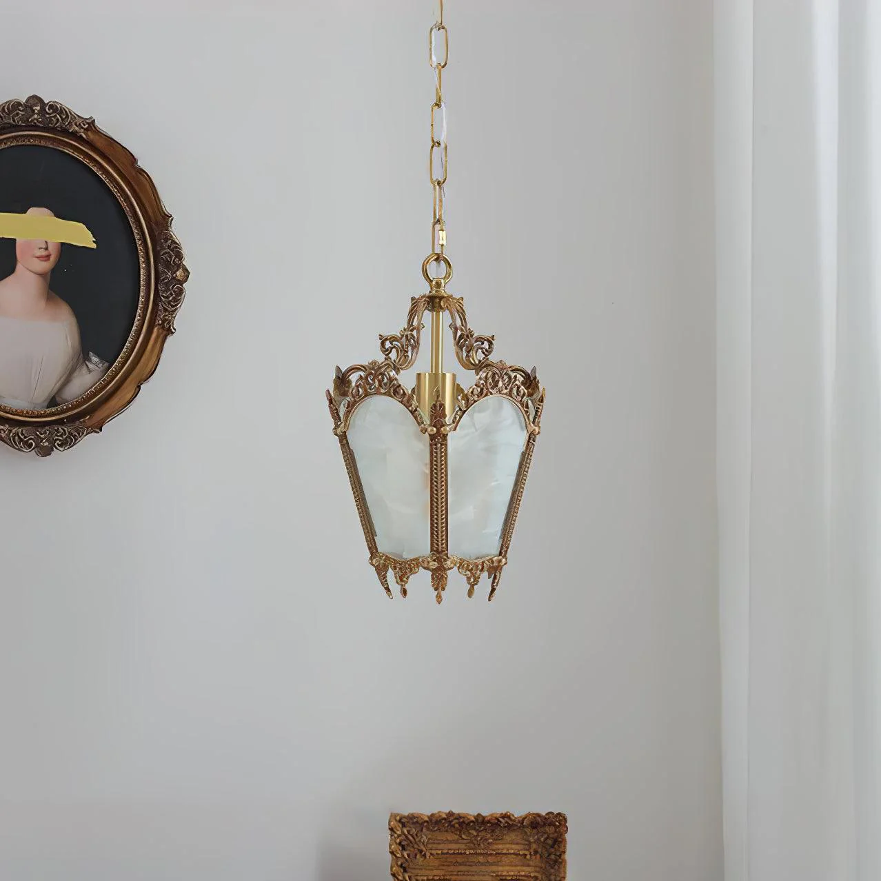Lustra Pendant Lamp Brass Empire Antique Elegant - Image 9