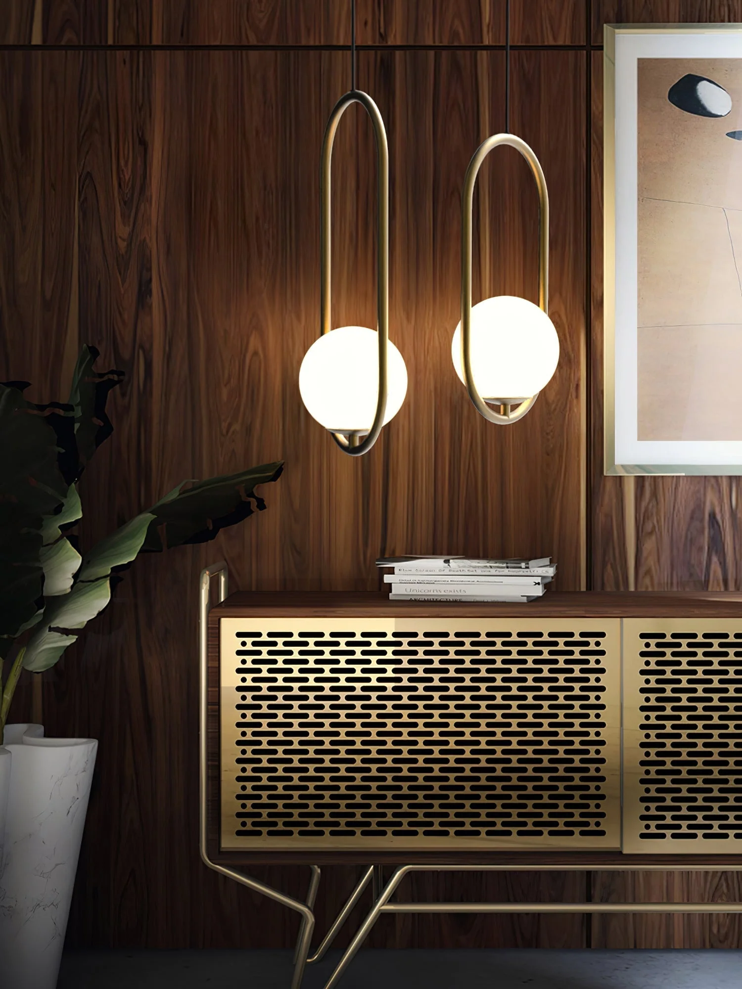 Lustra Pendant Lamp Brass Modern Ring - Image 67