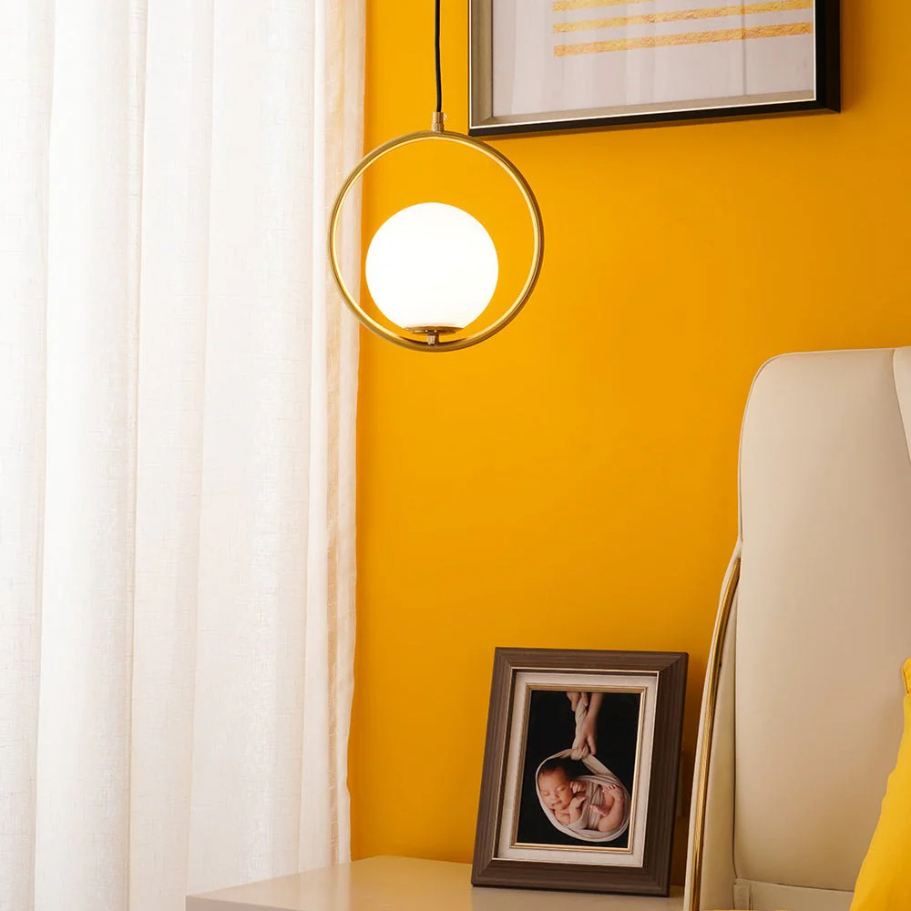 Lustra Pendant Lamp Brass Modern Ring - Image 78