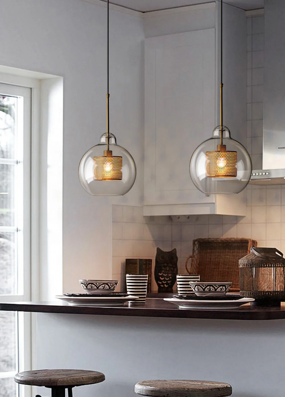 Lustra Pendant Lamp Chiswick Glass for Living Room - Image 123