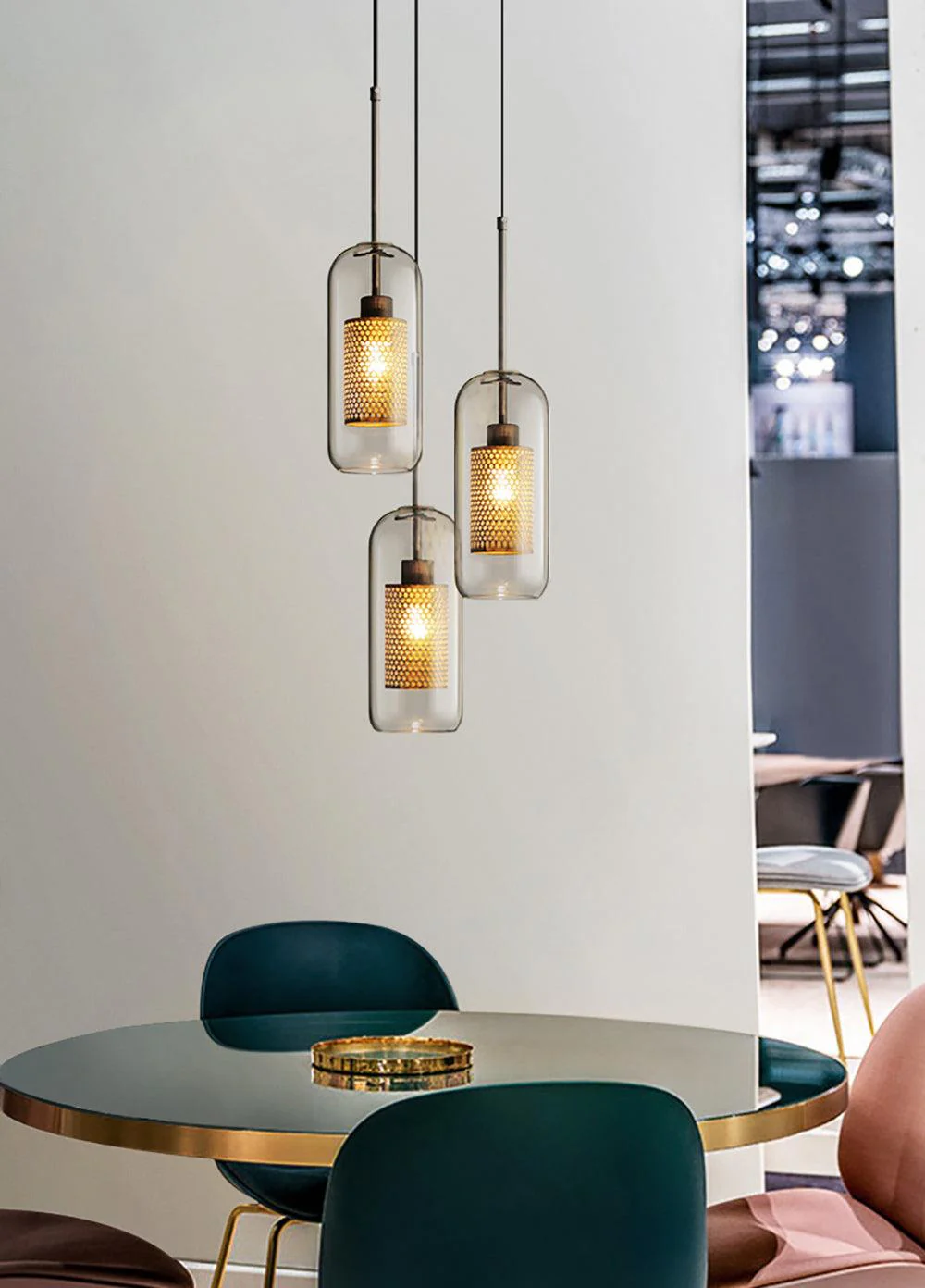 Lustra Pendant Lamp Chiswick Glass for Living Room - Image 15