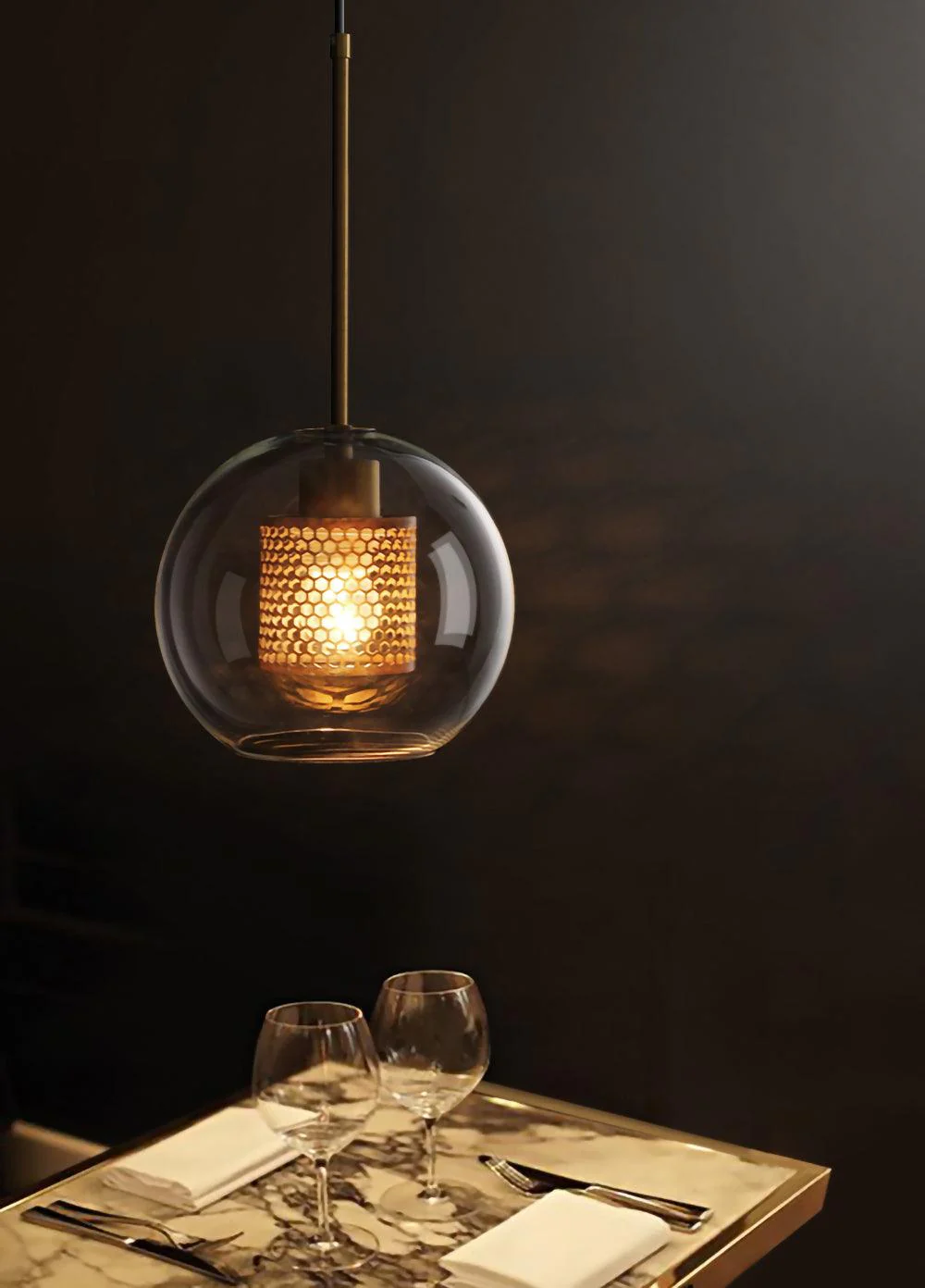 Lustra Pendant Lamp Chiswick Glass for Living Room - Image 171