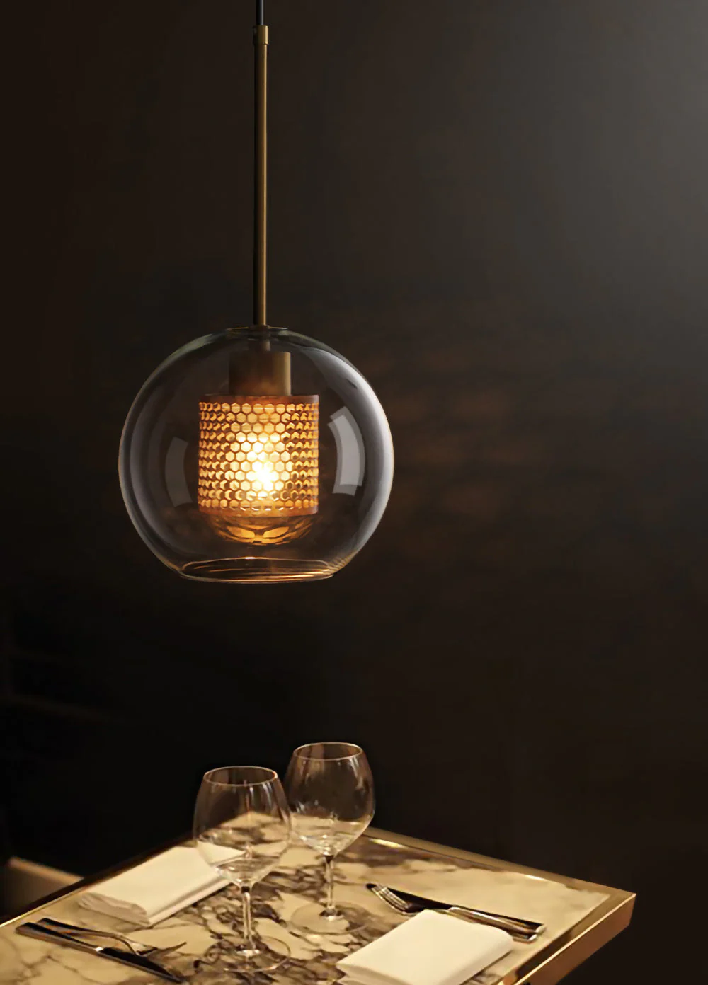 Lustra Pendant Lamp Chiswick Glass for Living Room - Image 54