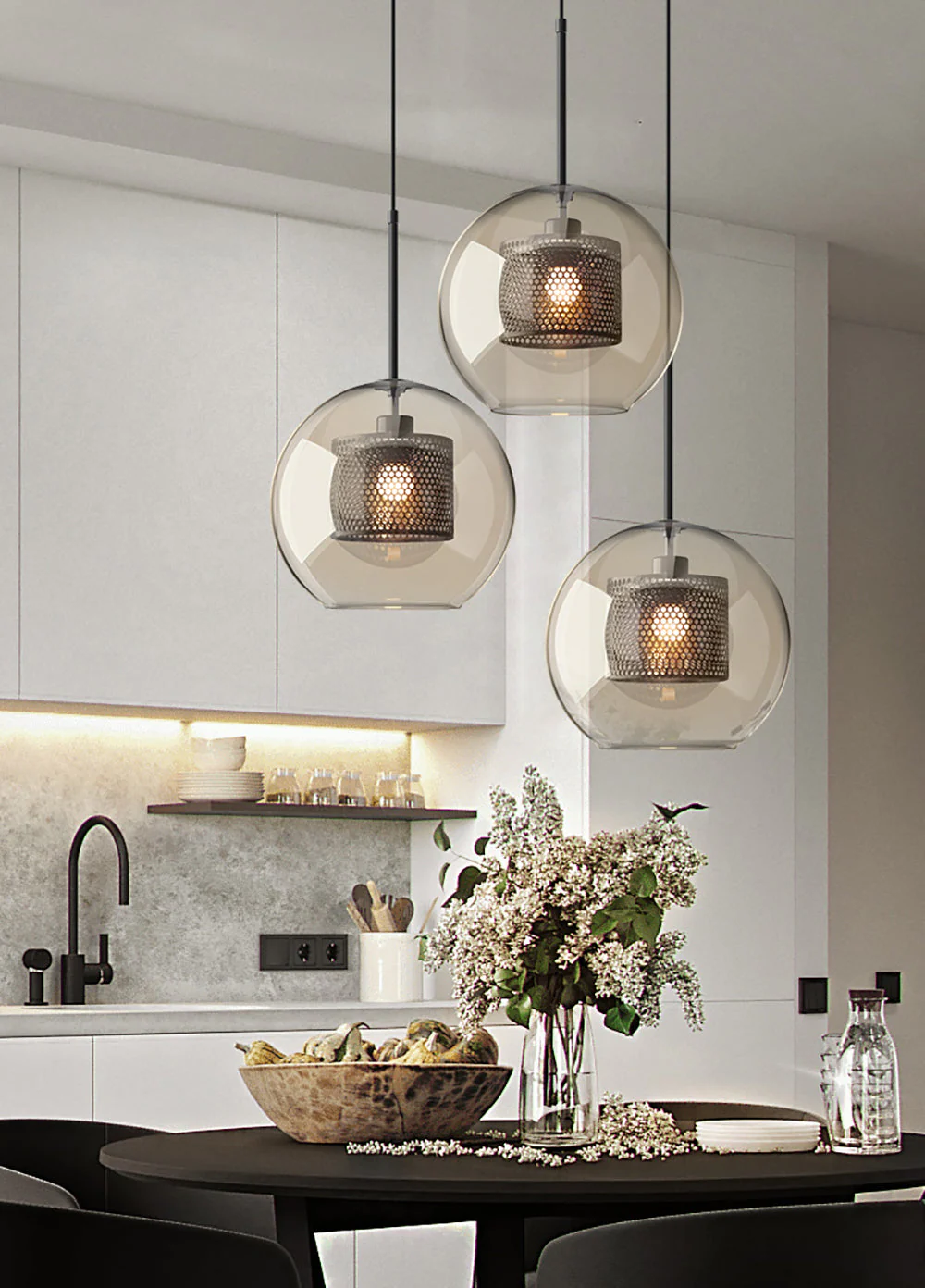 Lustra Pendant Lamp Chiswick Glass for Living Room - Image 56