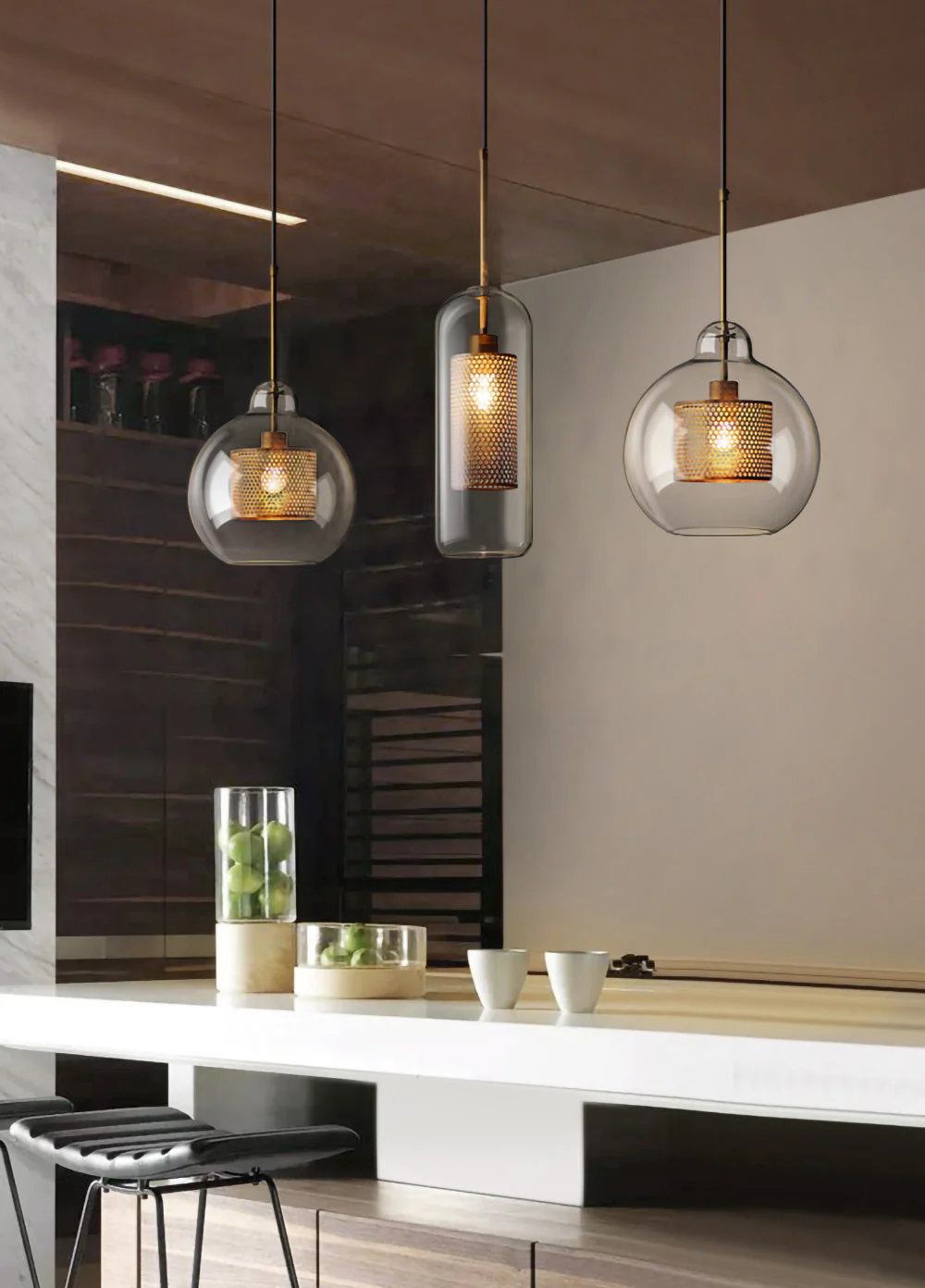 Lustra Pendant Lamp Chiswick Glass for Living Room - Image 60