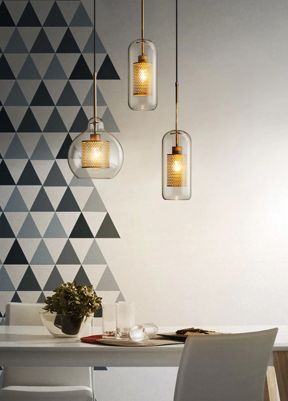 Lustra Pendant Lamp Chiswick Glass for Living Room - Image 66