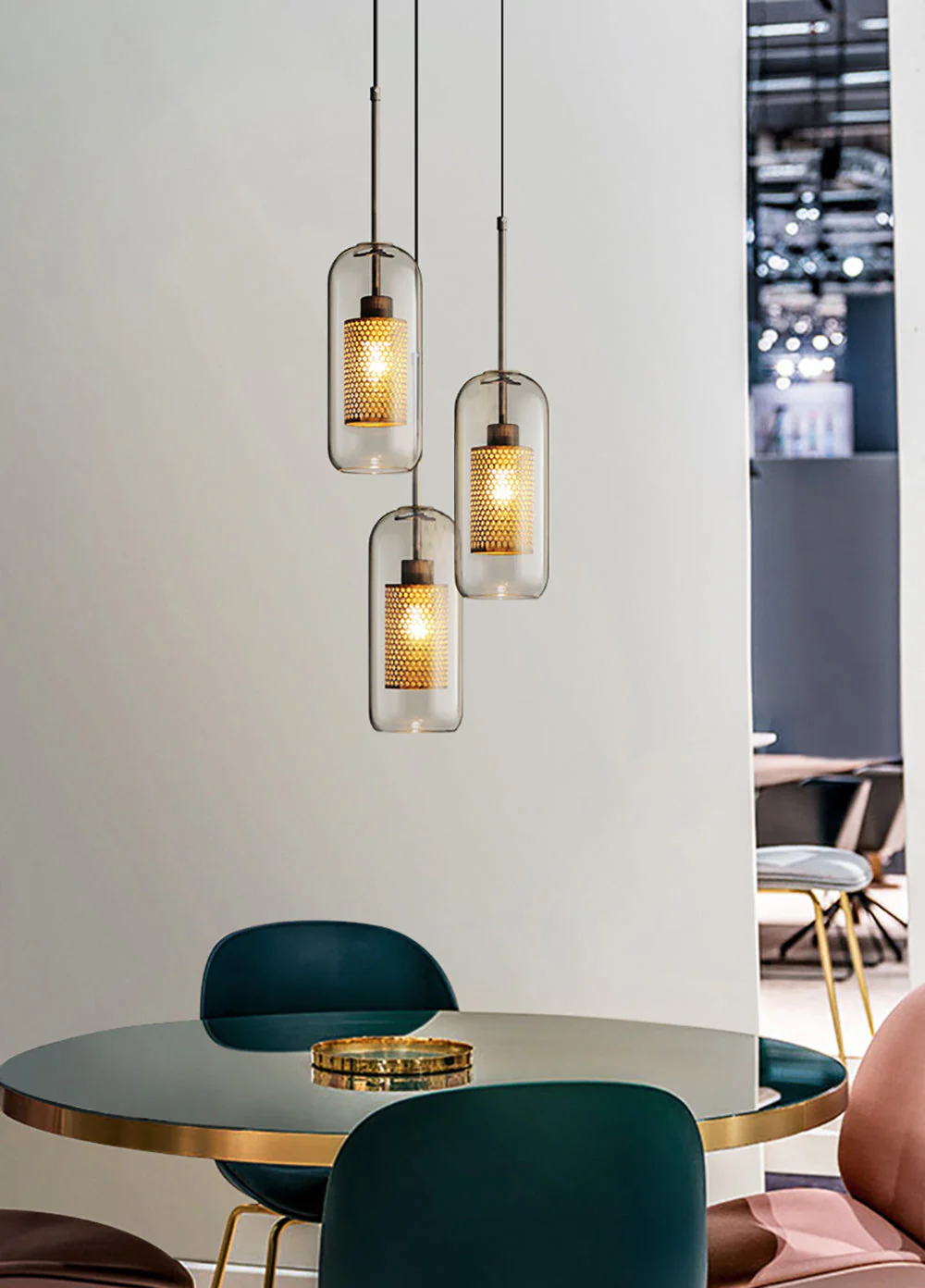 Lustra Pendant Lamp Chiswick Glass for Living Room - Image 71
