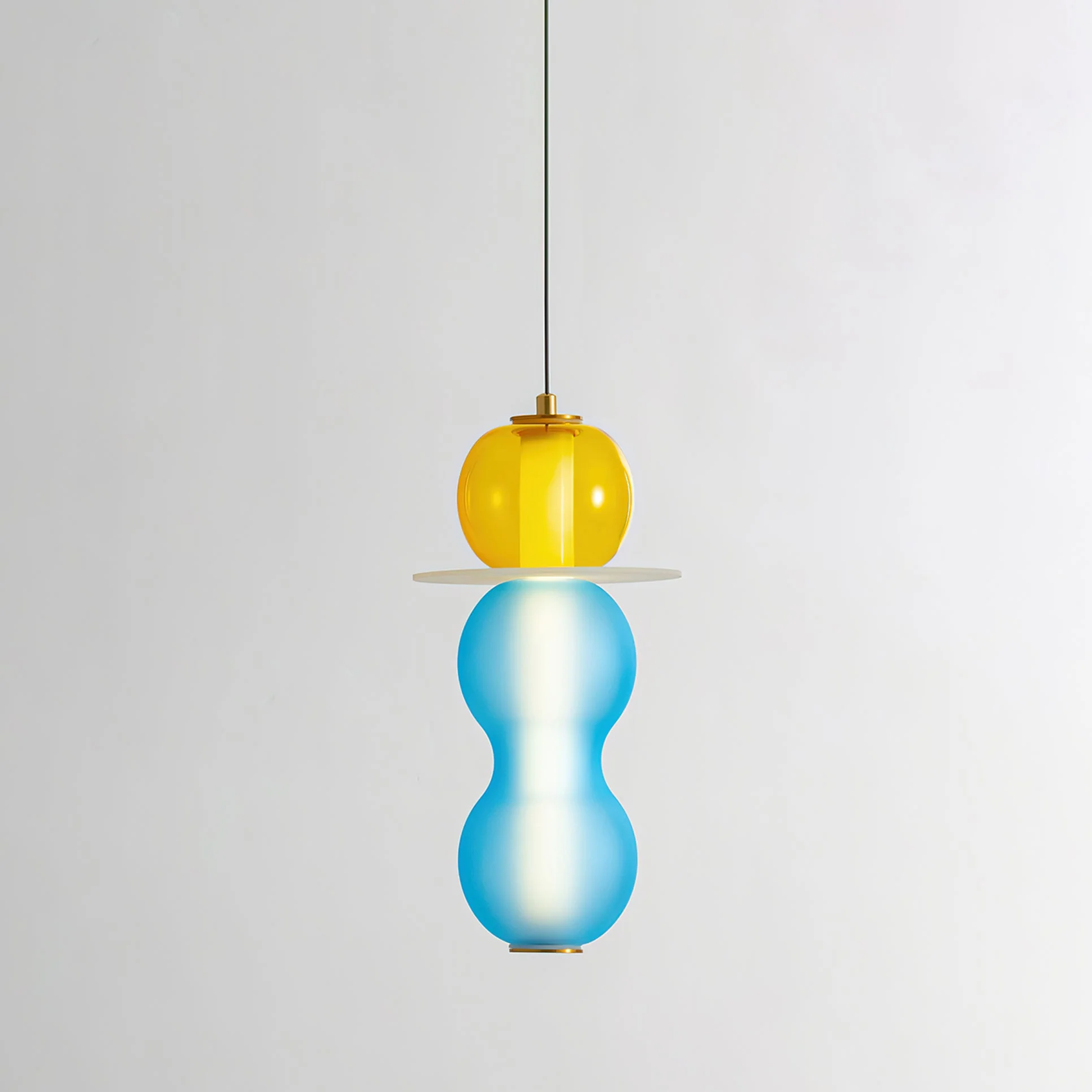 Lustra Pendant Lamp Colored Glass Modern - Image 17