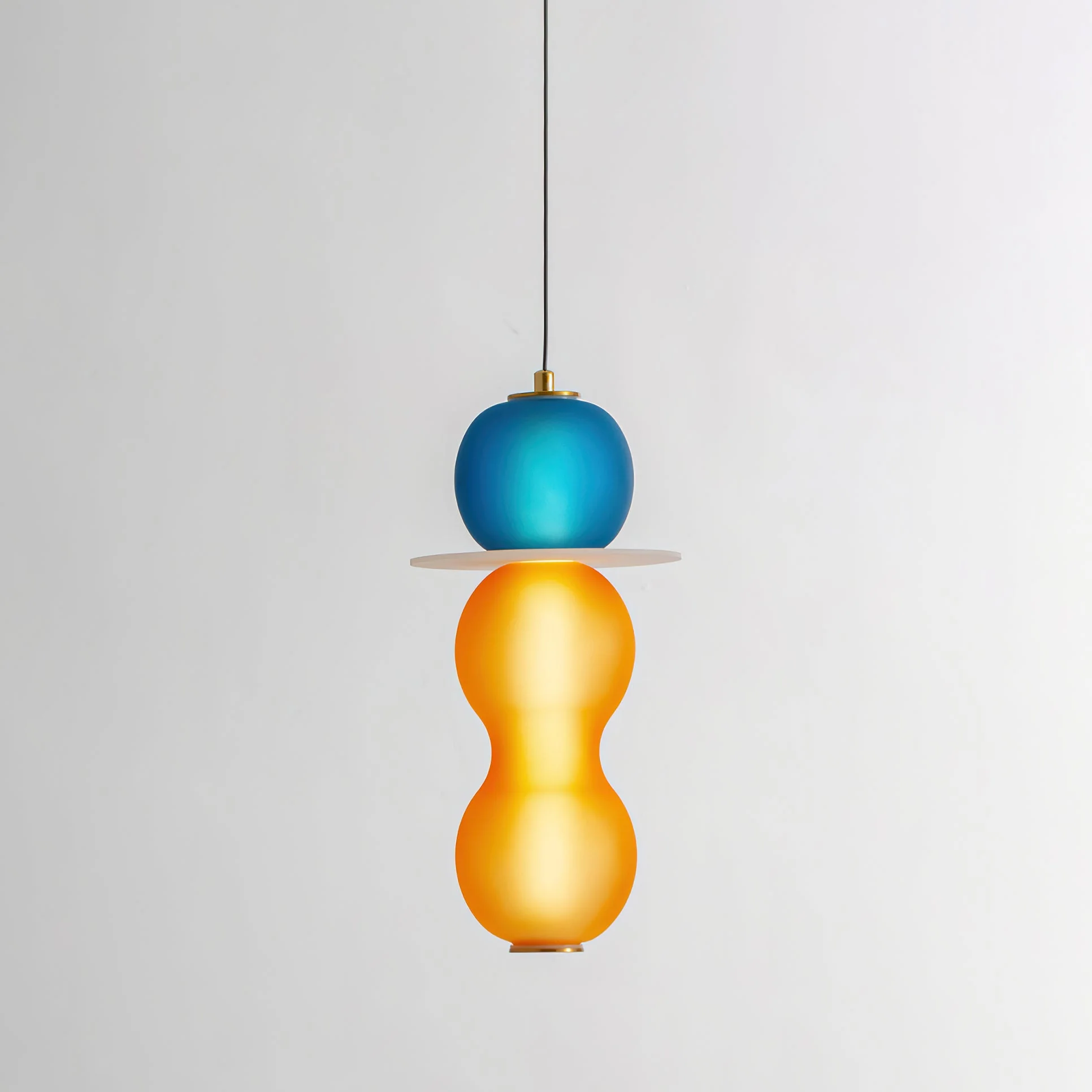 Lustra Pendant Lamp Colored Glass Modern - Image 18