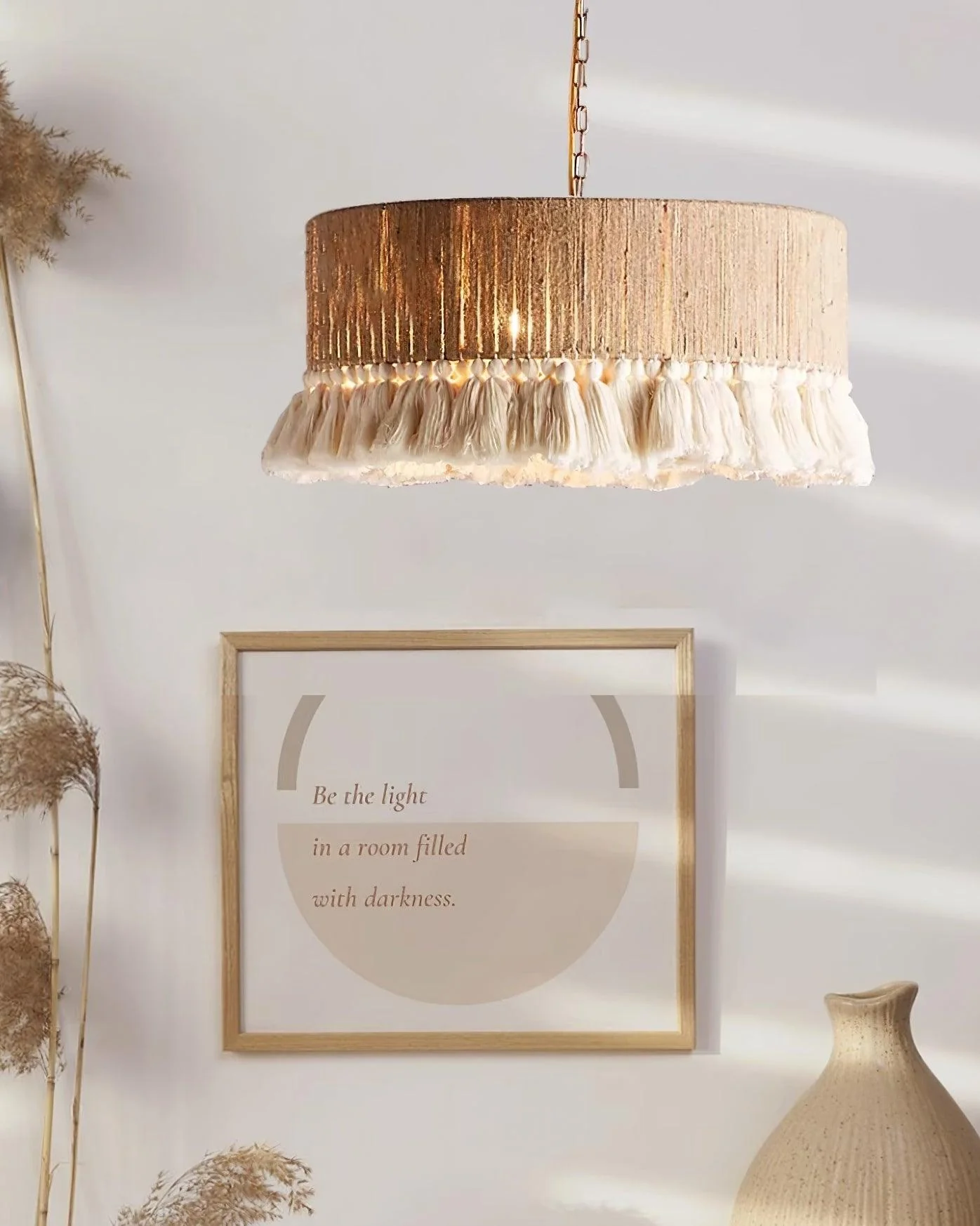 Lustra Pendant Lamp Cotton Tassels for Living Room - Image 11
