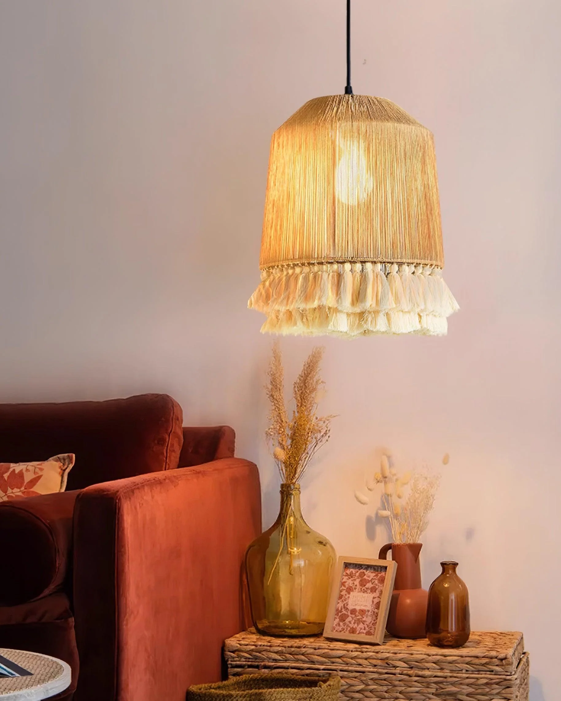 Lustra Pendant Lamp Cotton Tassels for Living Room - Image 28