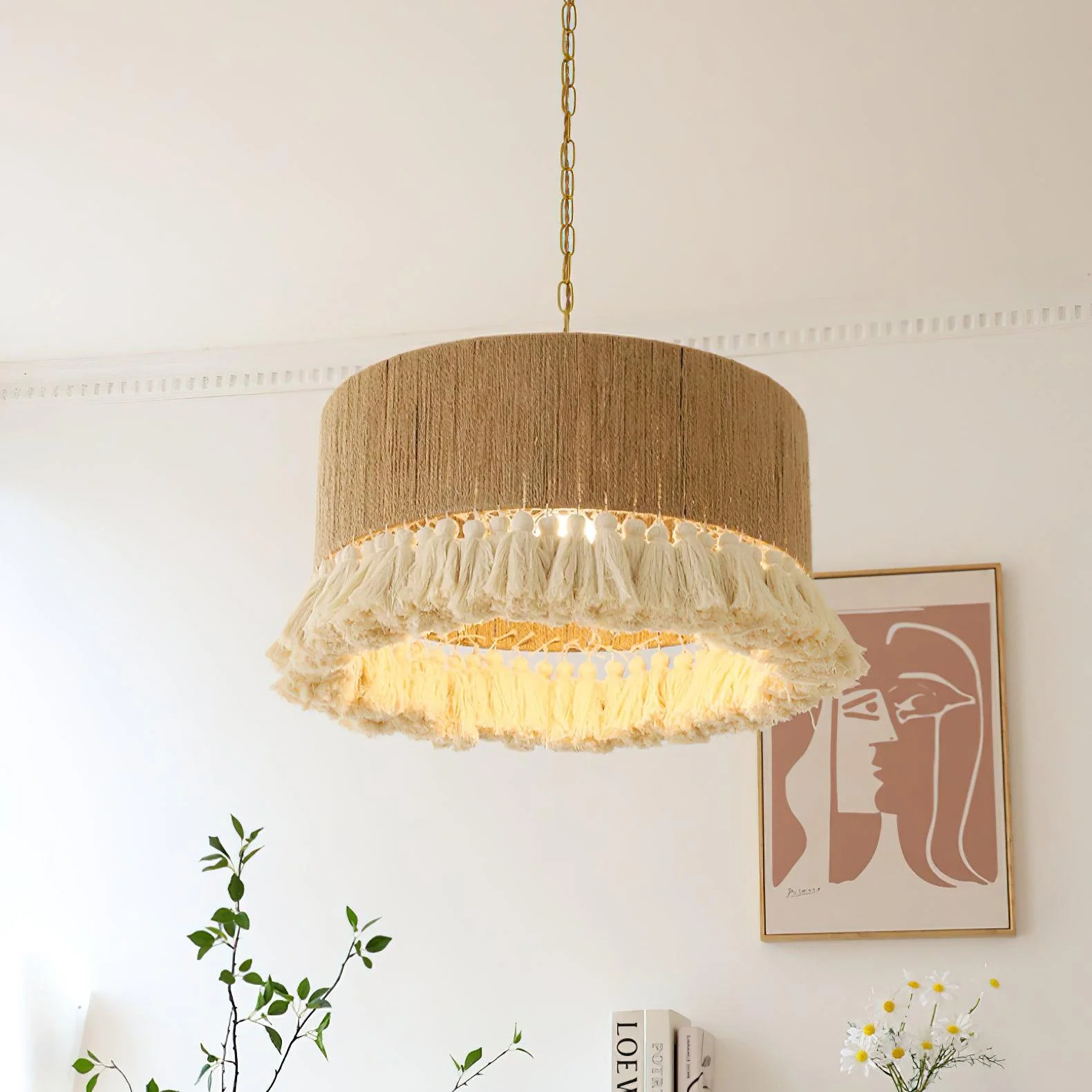 Lustra Pendant Lamp Cotton Tassels for Living Room - Image 29