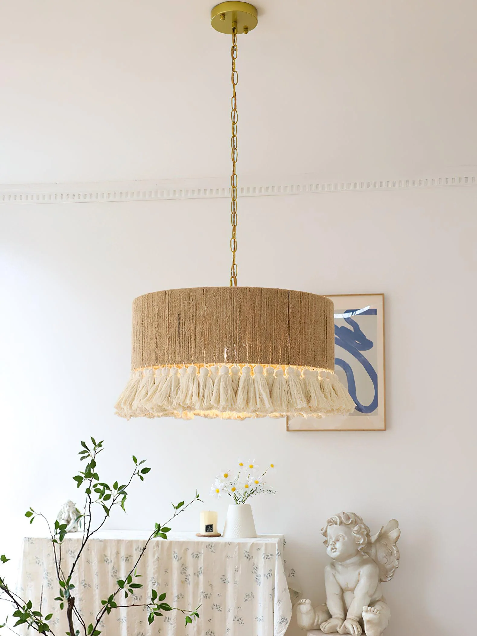 Lustra Pendant Lamp Cotton Tassels for Living Room - Image 32