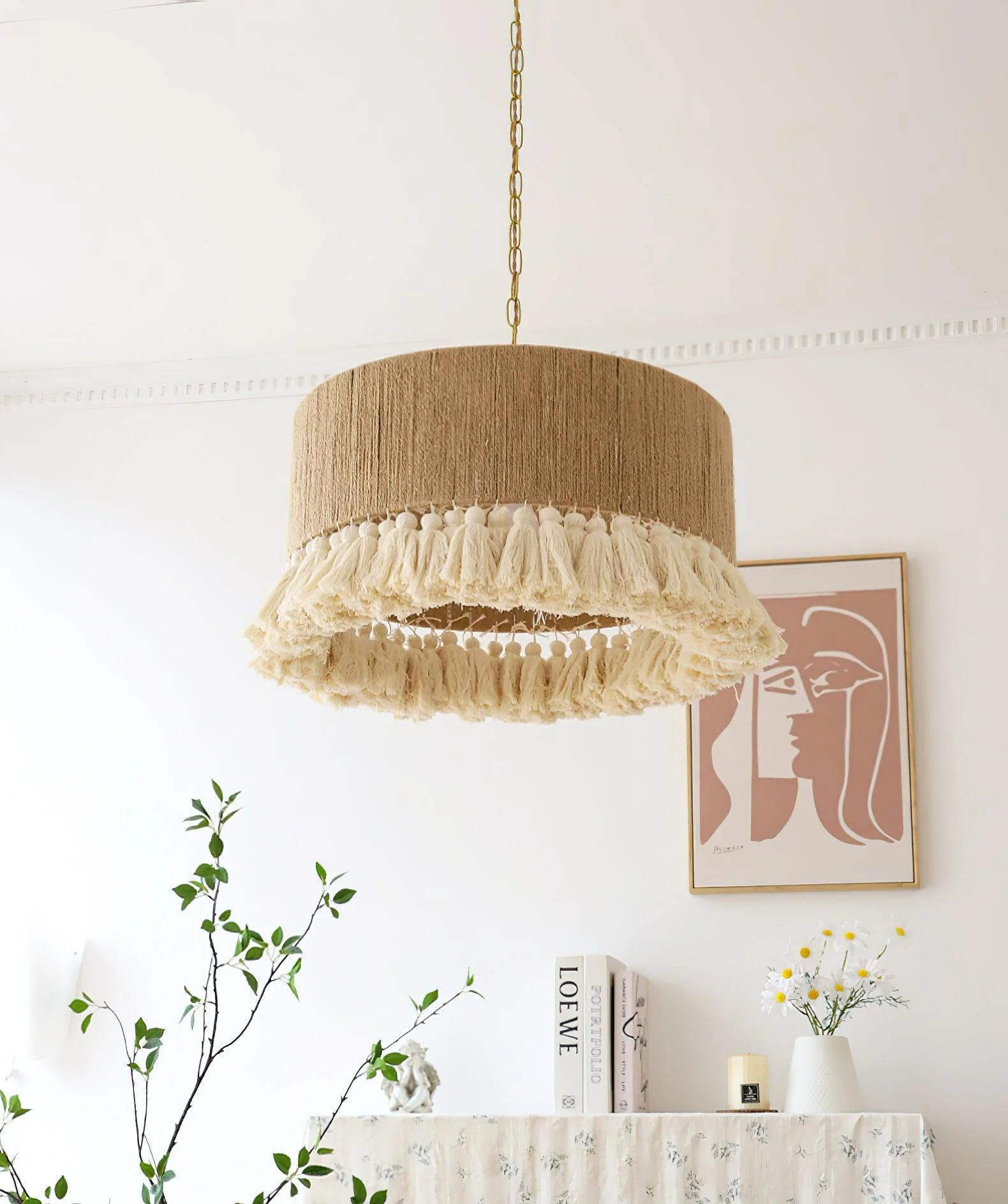 Lustra Pendant Lamp Cotton Tassels for Living Room - Image 36