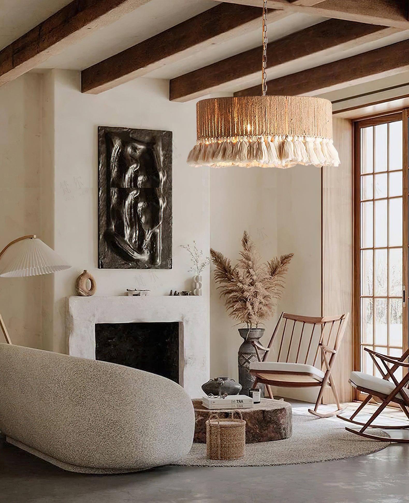 Lustra Pendant Lamp Cotton Tassels for Living Room - Image 7