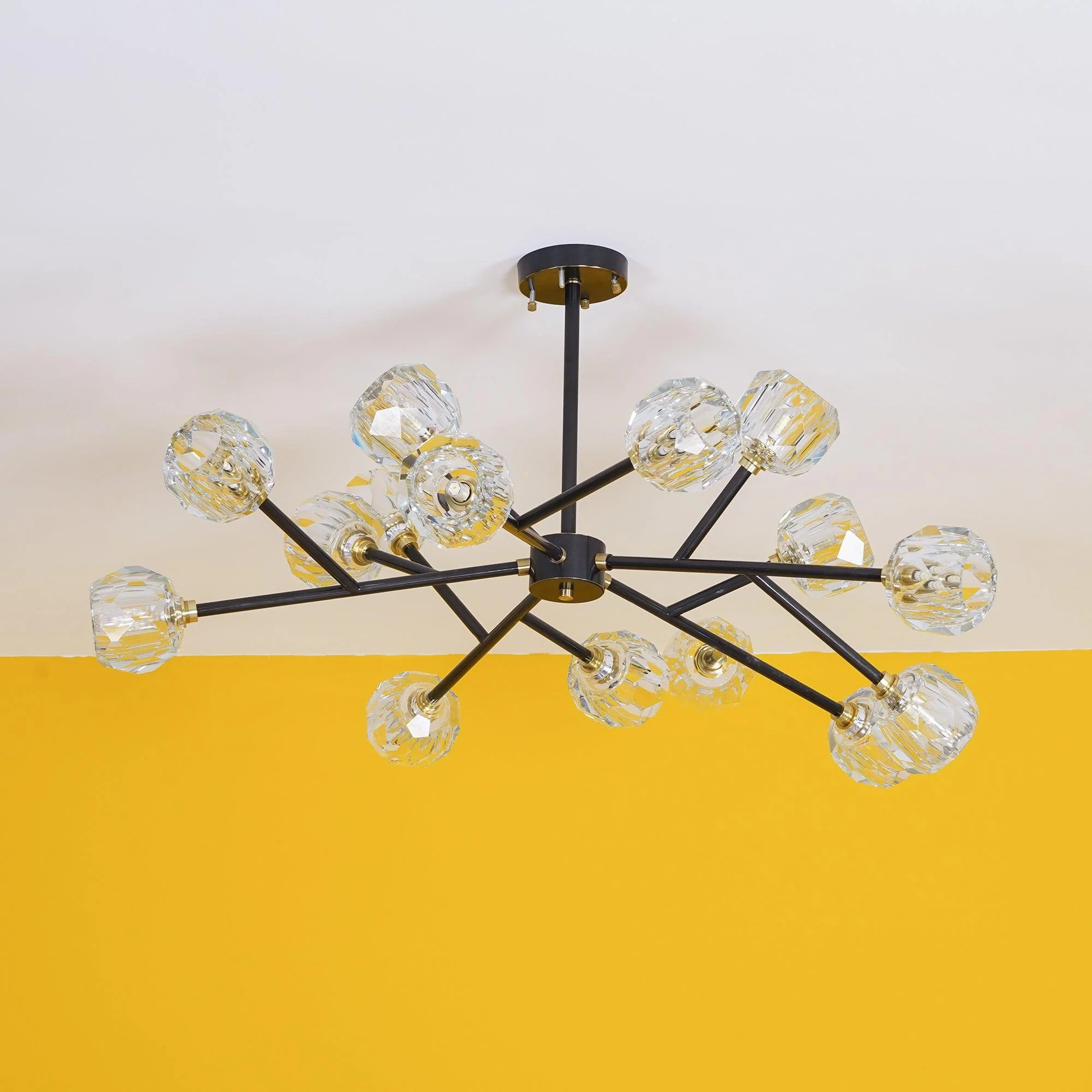 Lustra Pendant Lamp Crystal Ball Brass Cluster - Image 104