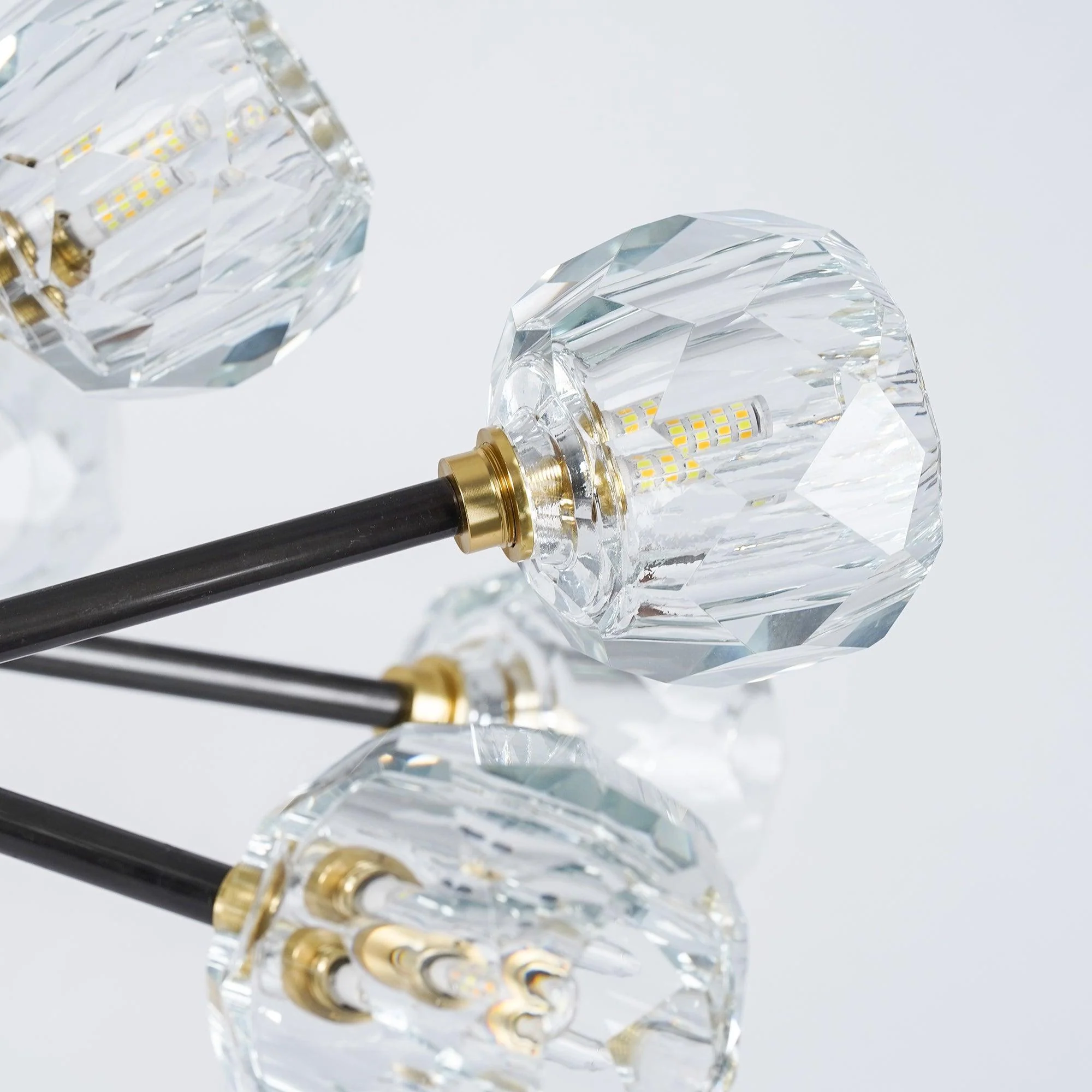 Lustra Pendant Lamp Crystal Ball Brass Cluster - Image 105