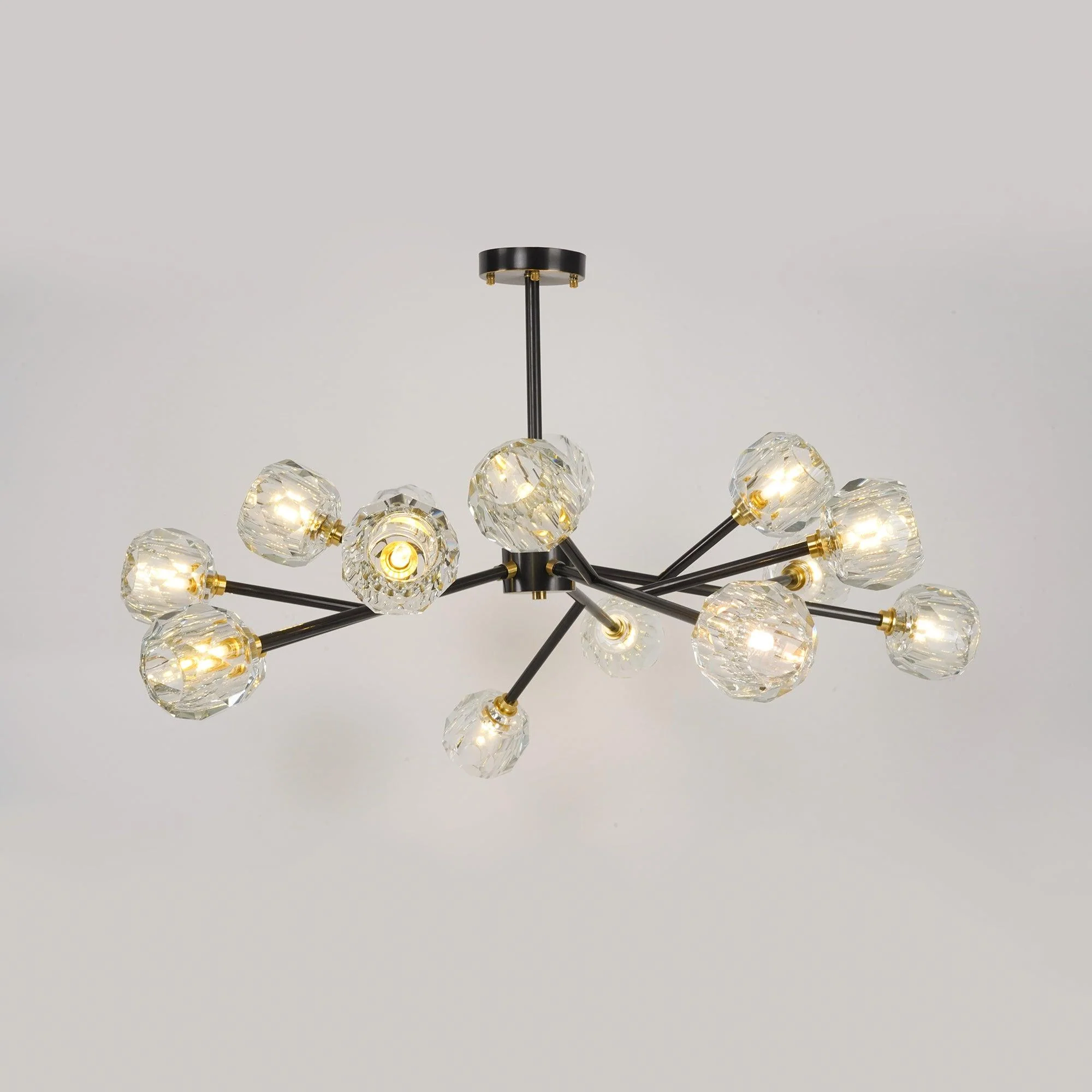 Lustra Pendant Lamp Crystal Ball Brass Cluster - Image 108