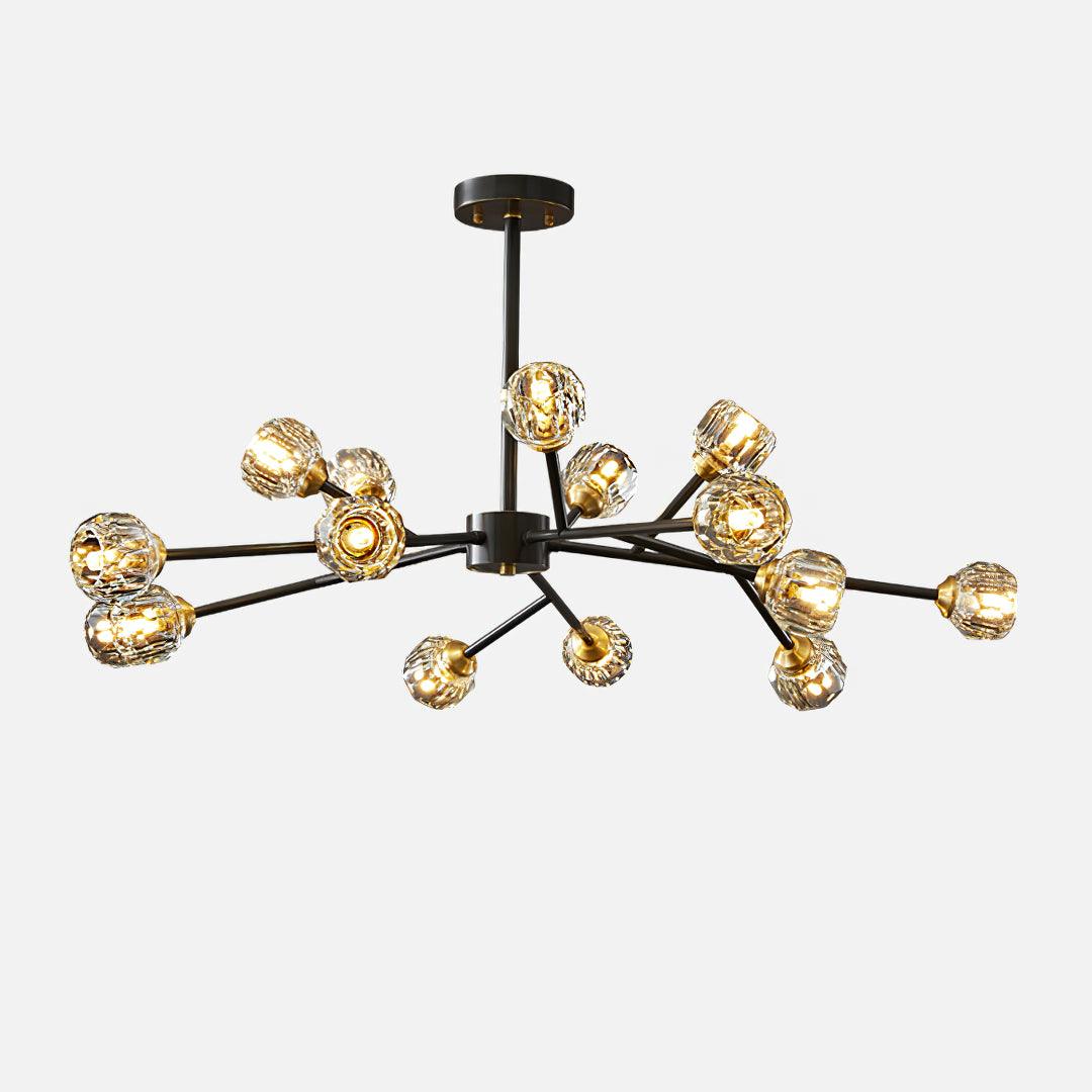 Lustra Pendant Lamp Crystal Ball Brass Cluster - Image 112