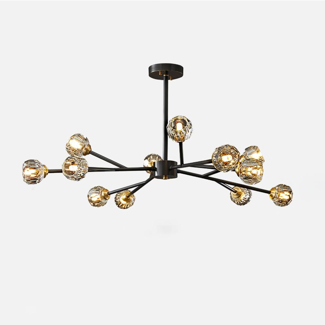 Lustra Pendant Lamp Crystal Ball Brass Cluster - Image 114