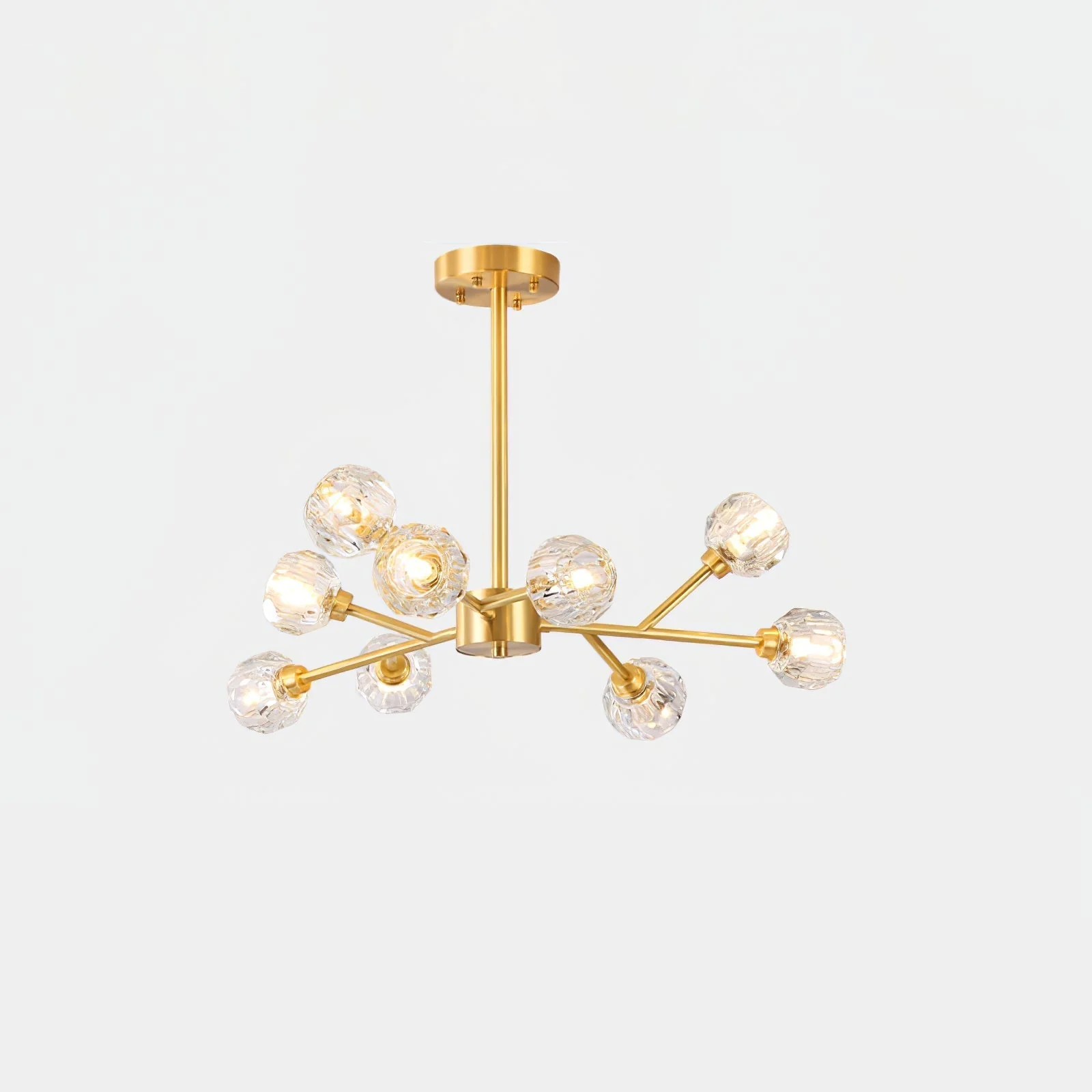Lustra Pendant Lamp Crystal Ball Brass Cluster - Image 117