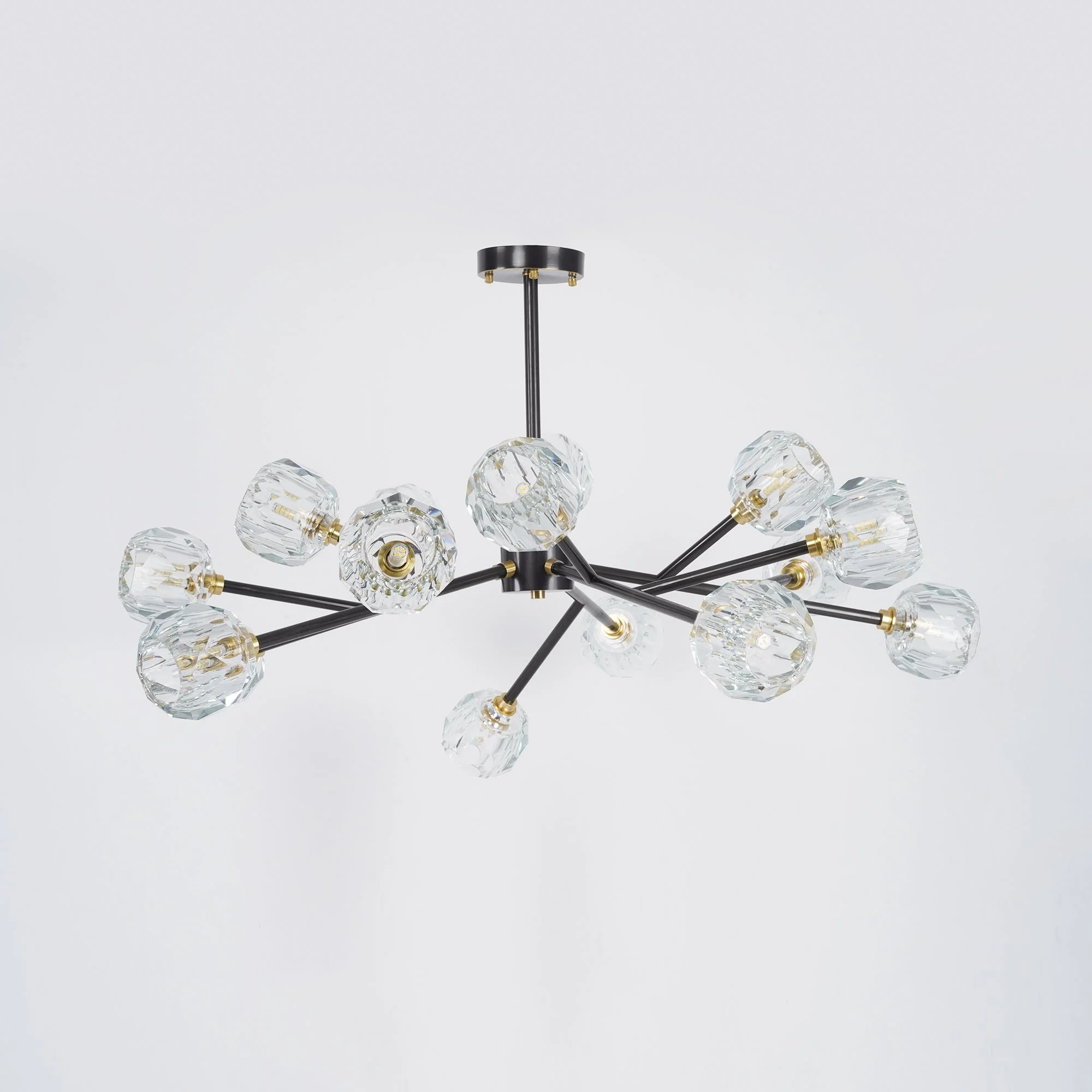 Lustra Pendant Lamp Crystal Ball Brass Cluster - Image 19