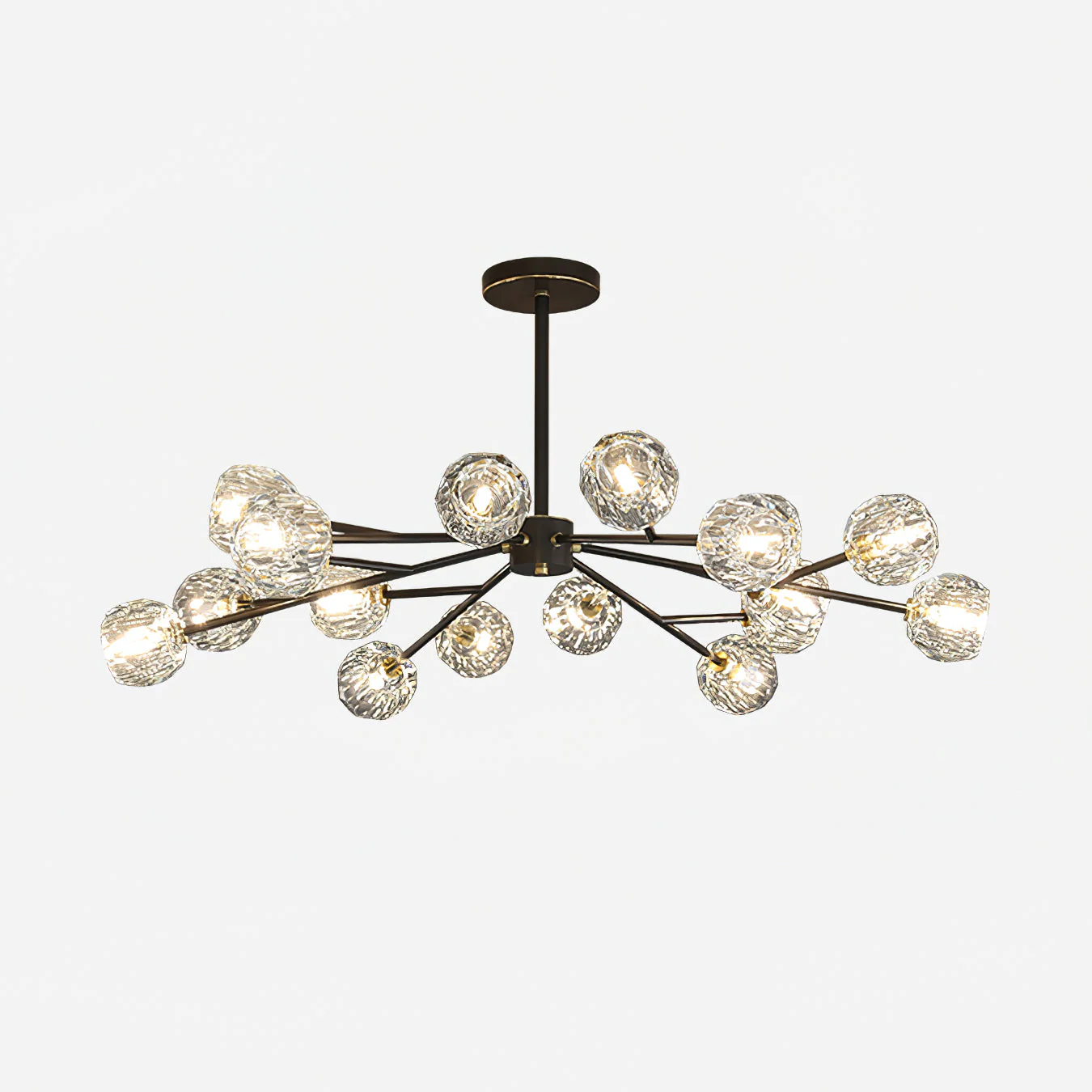 Lustra Pendant Lamp Crystal Ball Brass Cluster - Image 41