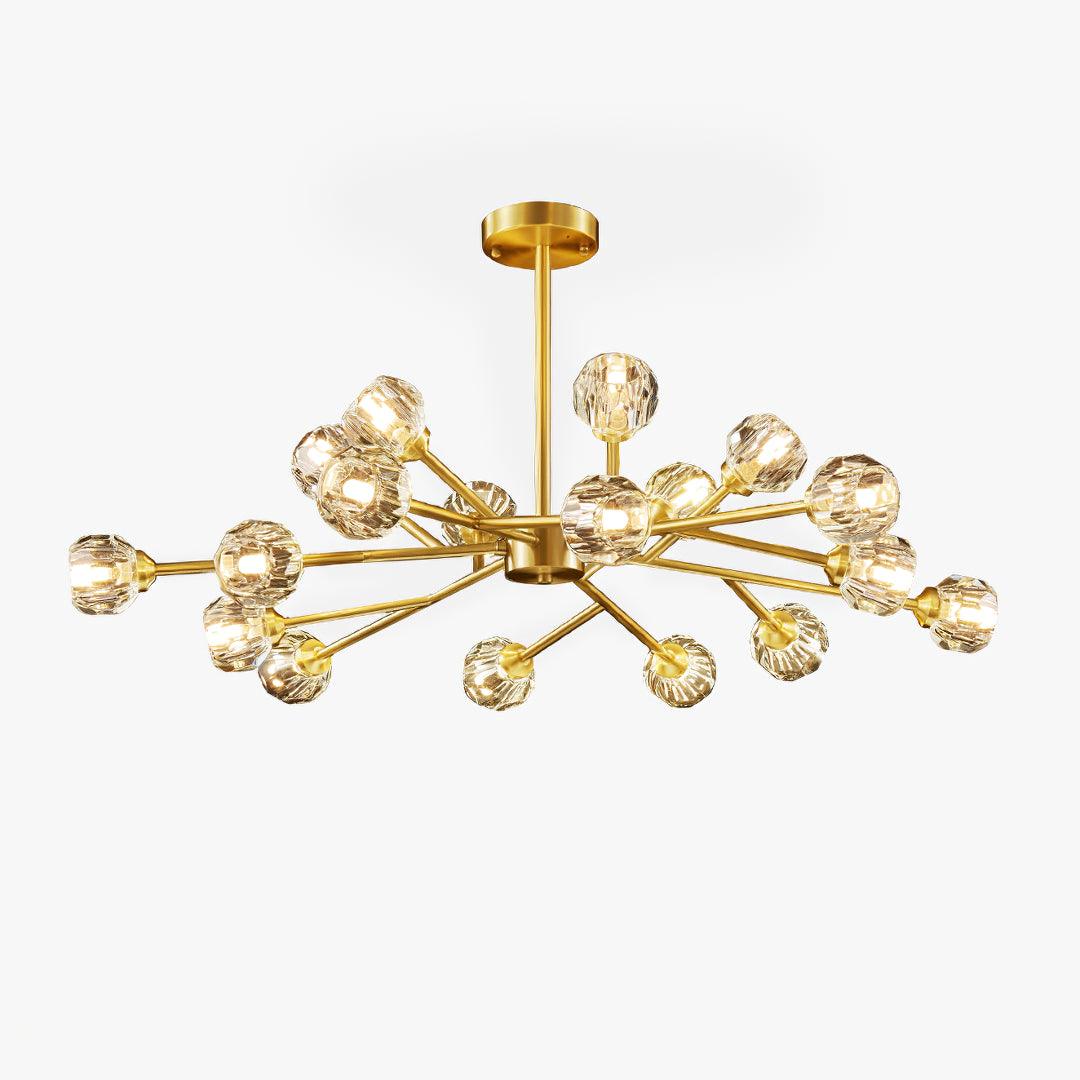 Lustra Pendant Lamp Crystal Ball Brass Cluster - Image 53