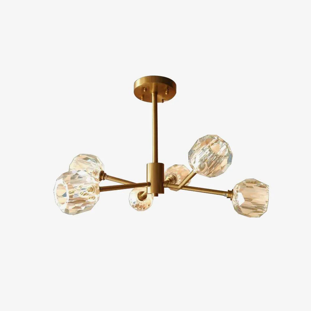 Lustra Pendant Lamp Crystal Ball Brass Cluster - Image 55