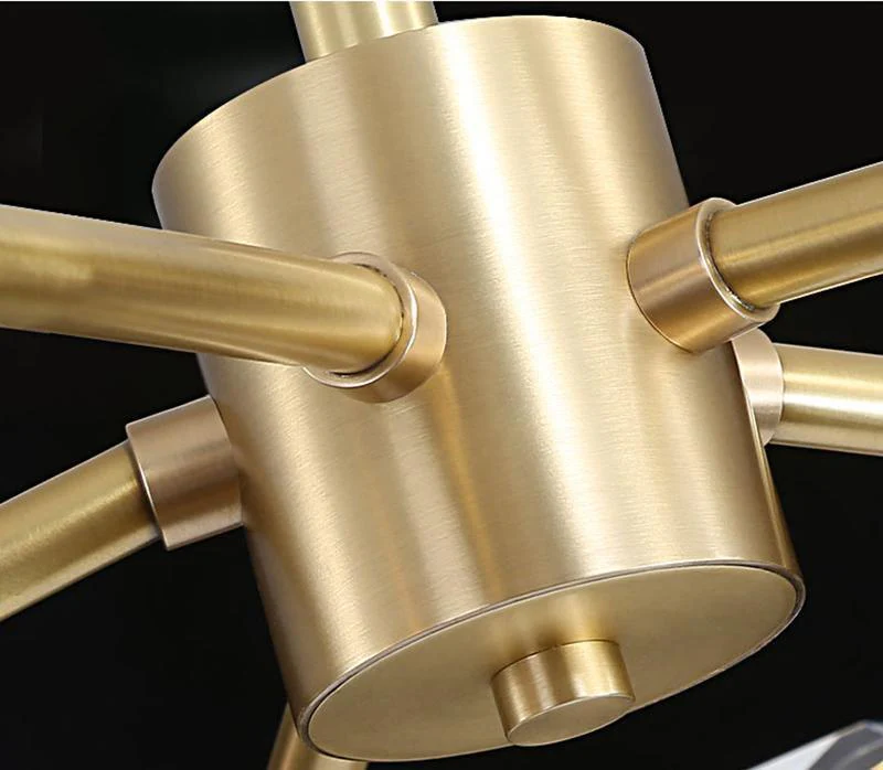 Lustra Pendant Lamp Crystal Ball Brass Cluster - Image 57